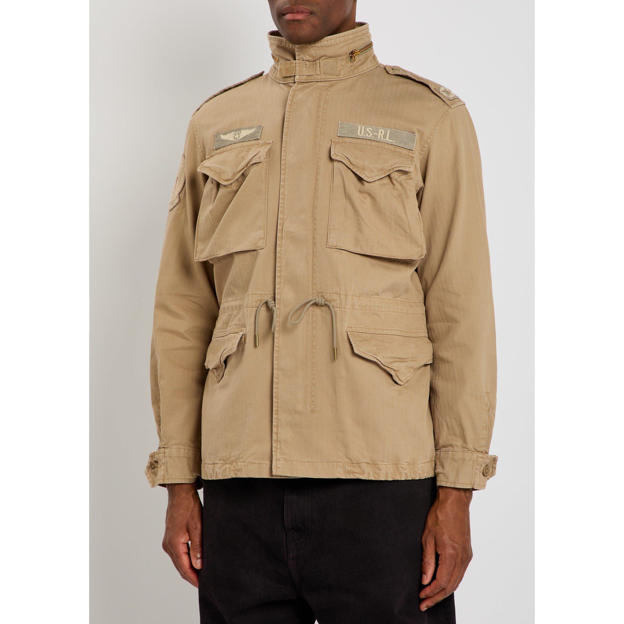 KHAKI - Polo Ralph Lauren - Men's Cotton Relaxed-Fit Field Jacket - 2