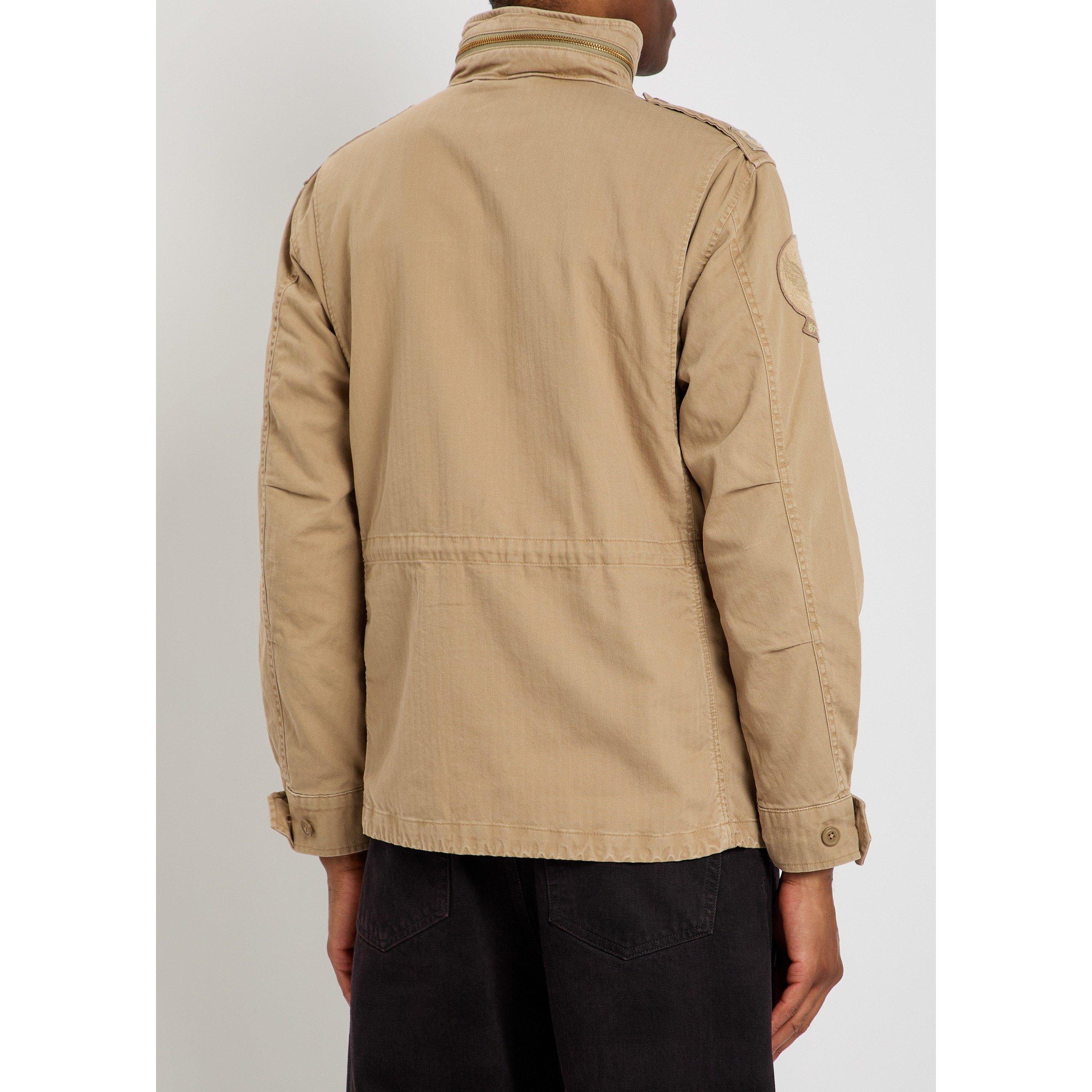 KHAKI - Polo Ralph Lauren - Men's Cotton Relaxed-Fit Field Jacket - 3
