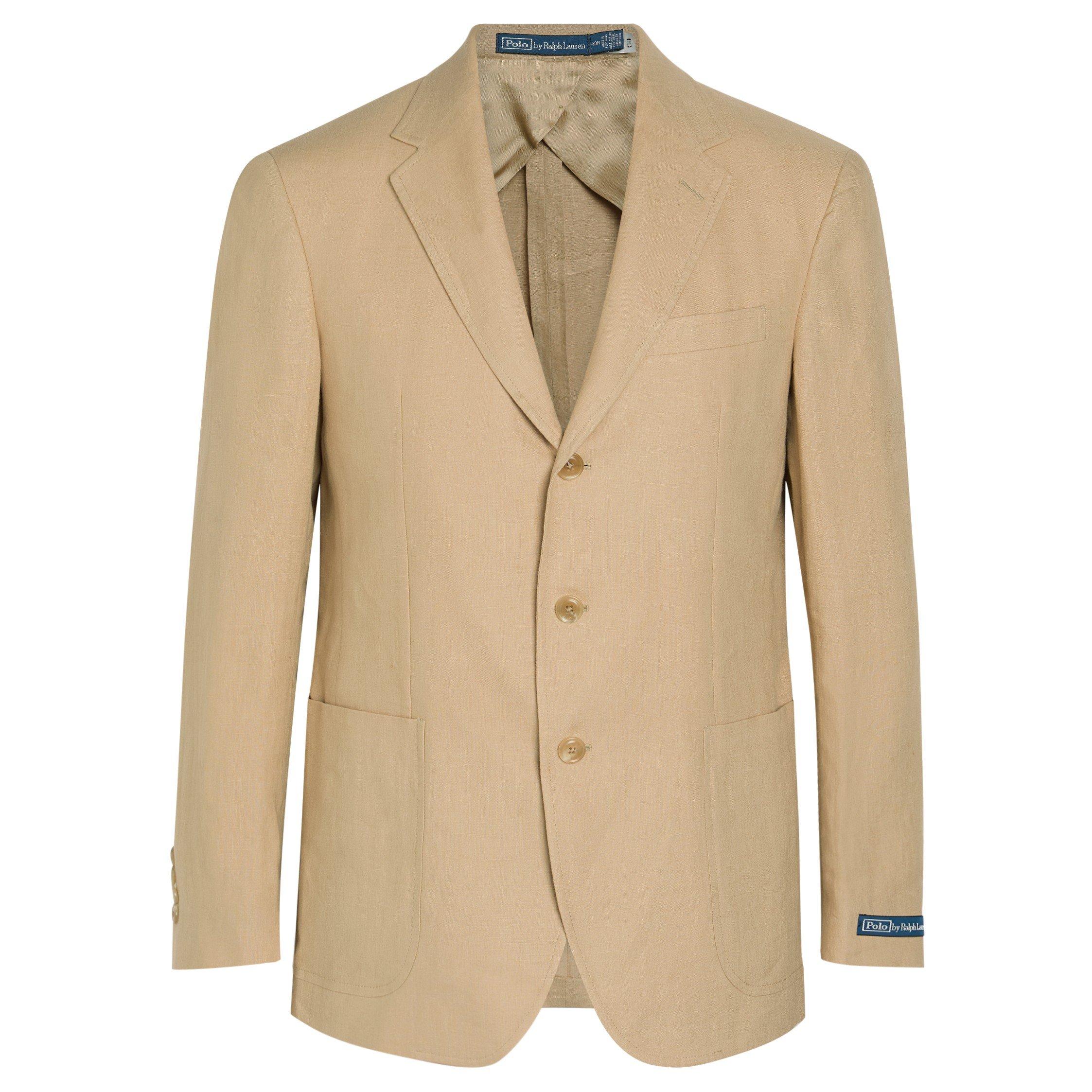 TAN - Polo Ralph Lauren - Men's Linen Blazer - 1