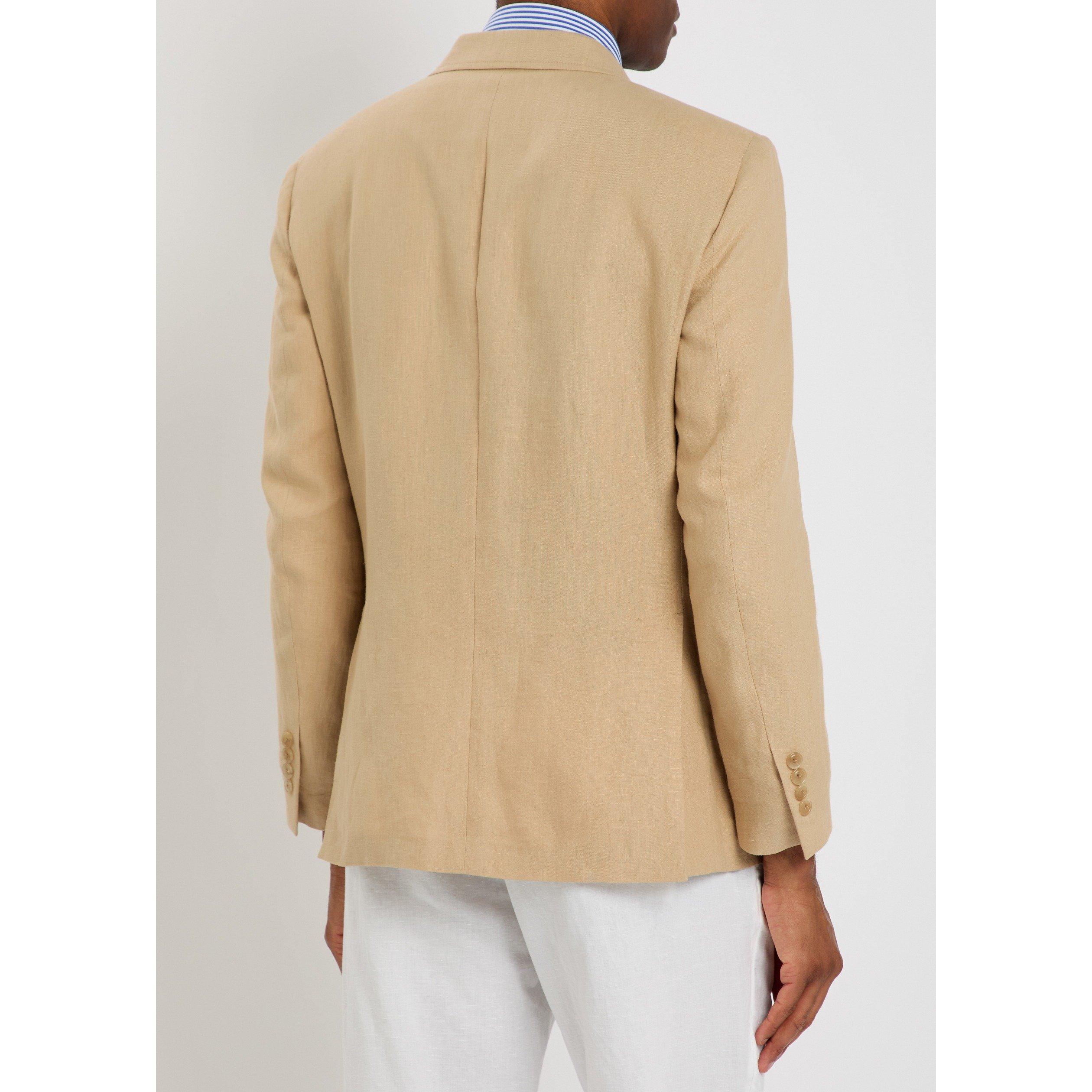 TAN - Polo Ralph Lauren - Men's Linen Blazer - 3