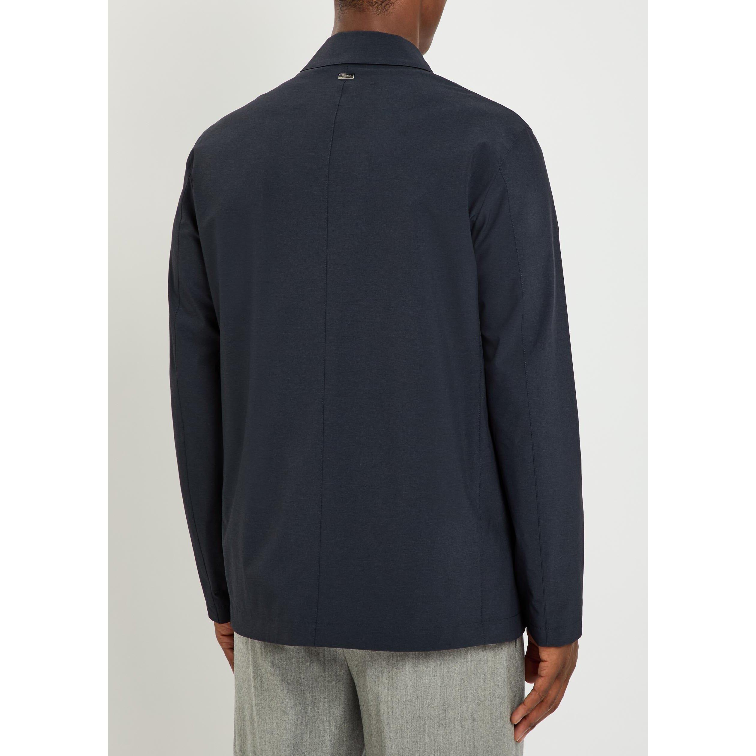 NAVY - Herno - Men's Long-Sleeve Oversized-Fit Overshirt - 3