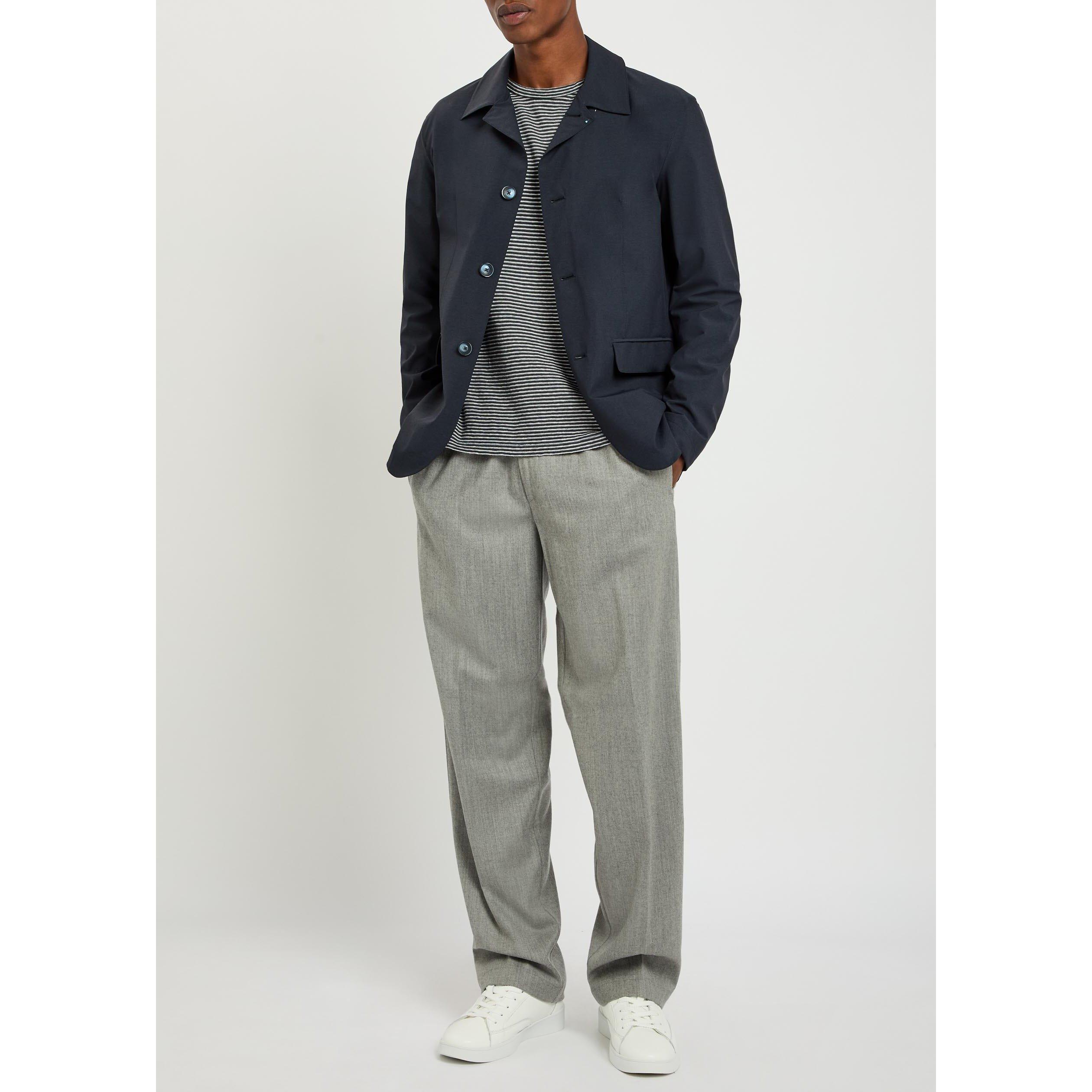 NAVY - Herno - Men's Long-Sleeve Oversized-Fit Overshirt - 5