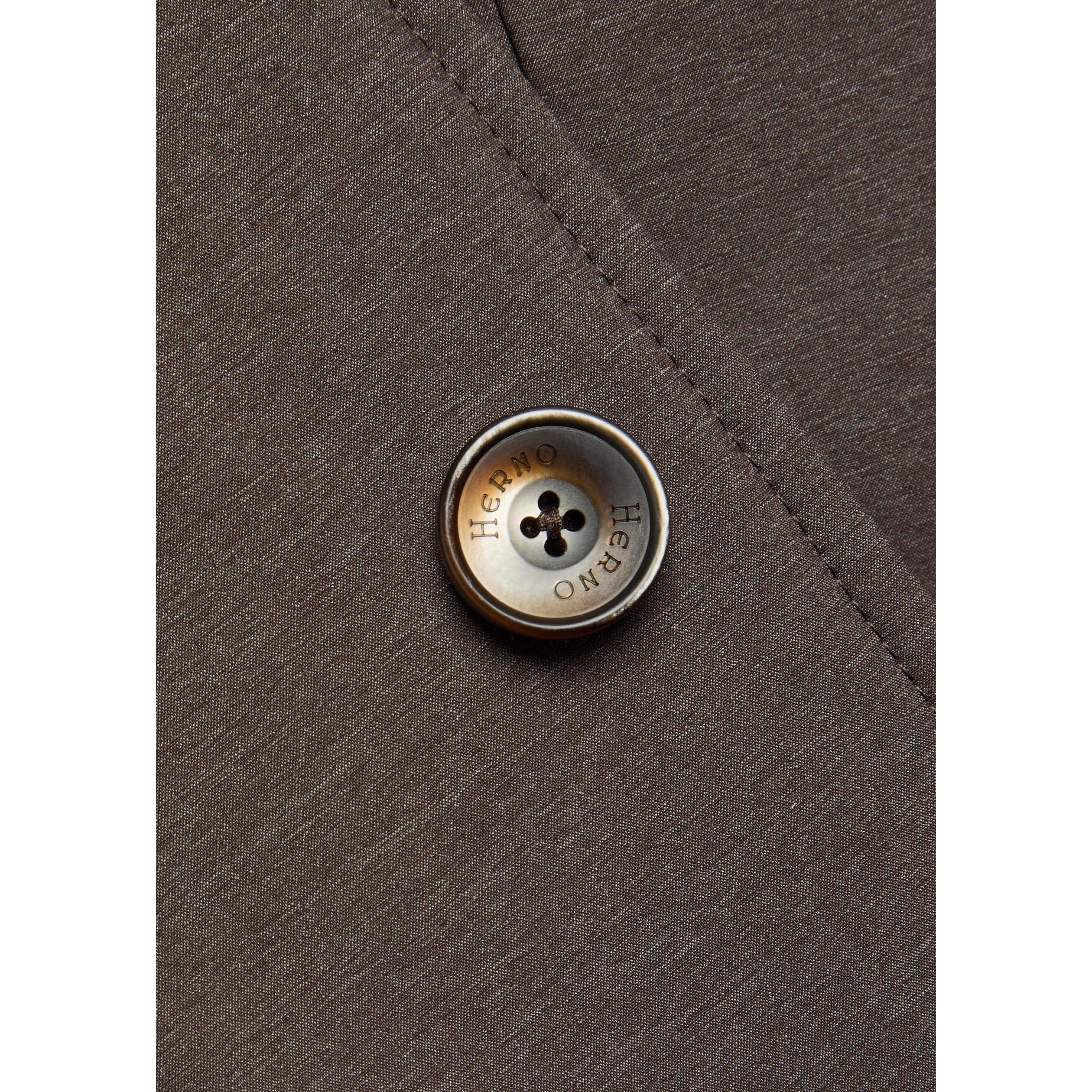 DARK BROWN - Herno - Men's Long-Sleeve Double Layer Slim-Fit Hybrid Jacket - 4
