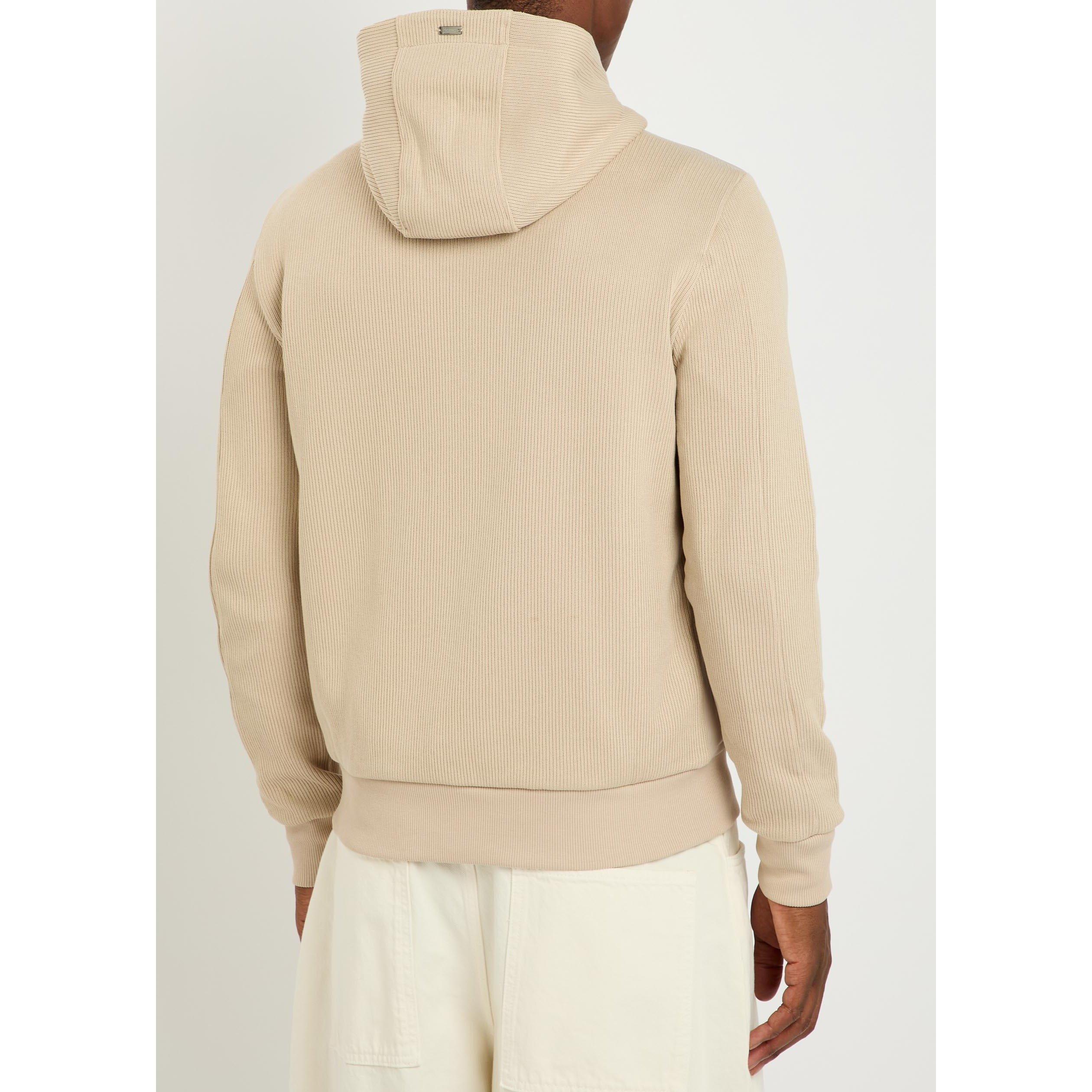 ECRU - Herno - Men's Cotton Long-Sleeve Hooded Puffer Hybrid Jacket - 3