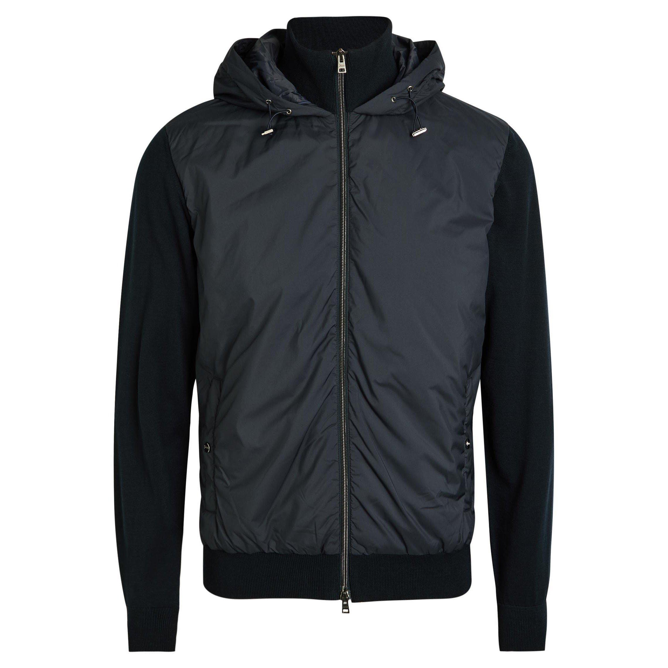 NAVY - Herno - HER LS HOODED ZIP JKT