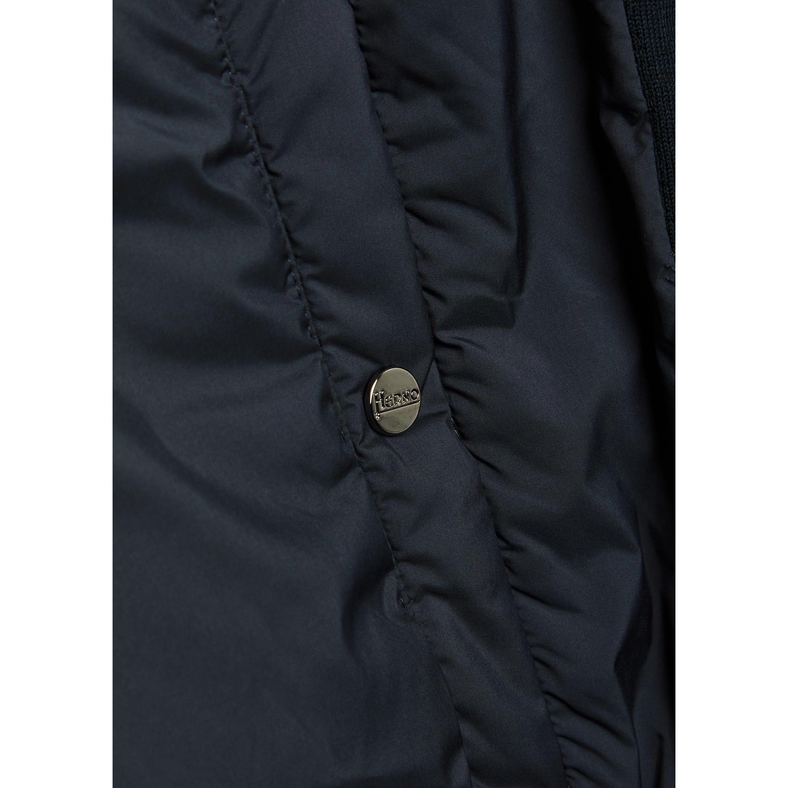 NAVY - Herno - Men's Cotton Hooded Full-Zip Slim-Fit Hybrid Jacket - 4