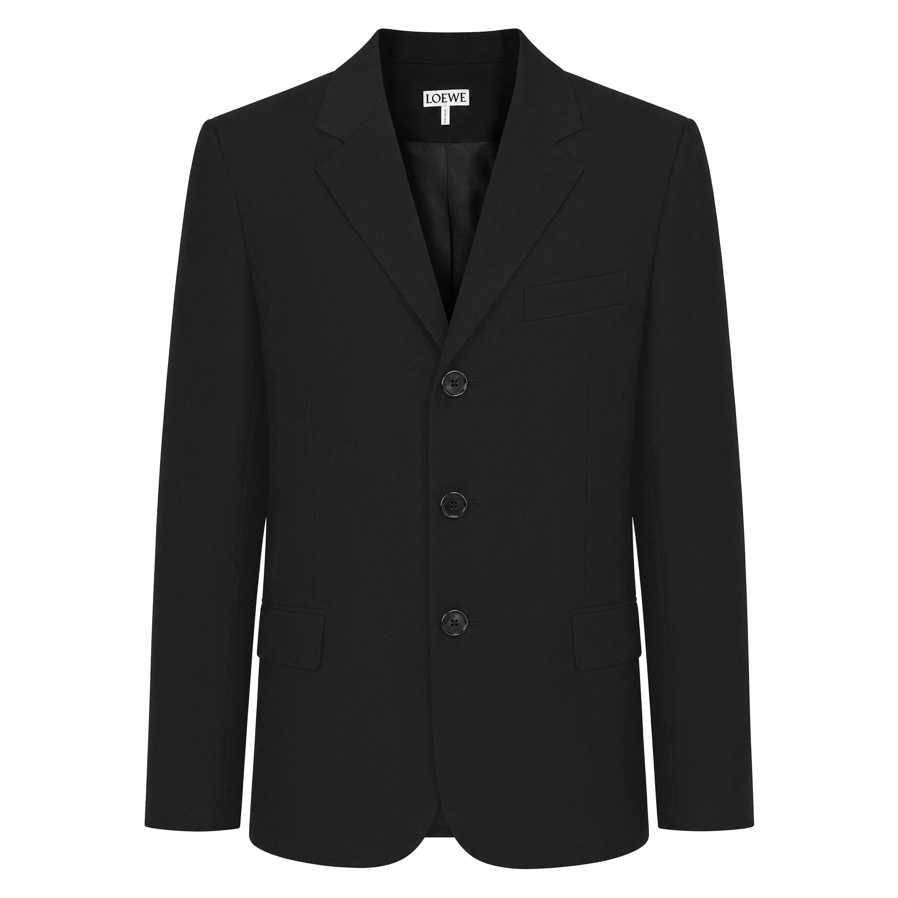 BLACK - LOEWE - Men's Wool Oversized-Fit Blazer - 1