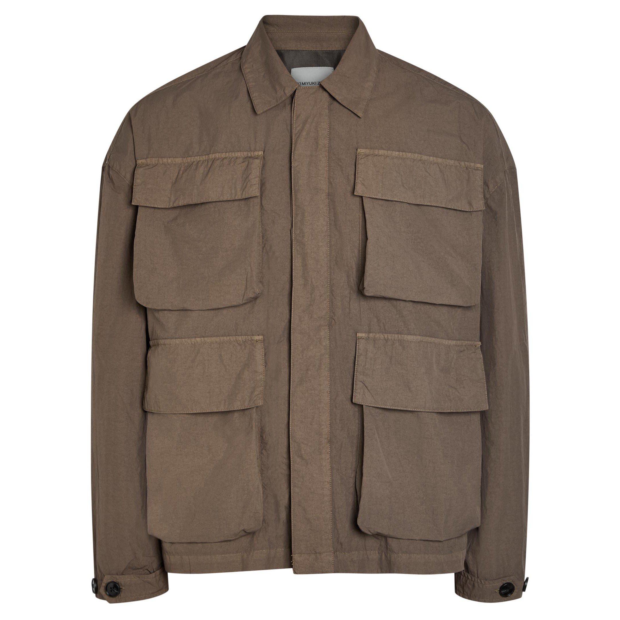 KHAKI - MKI MIYUKI ZOKU - MKI GARMENT  DYE OVERSHIRT