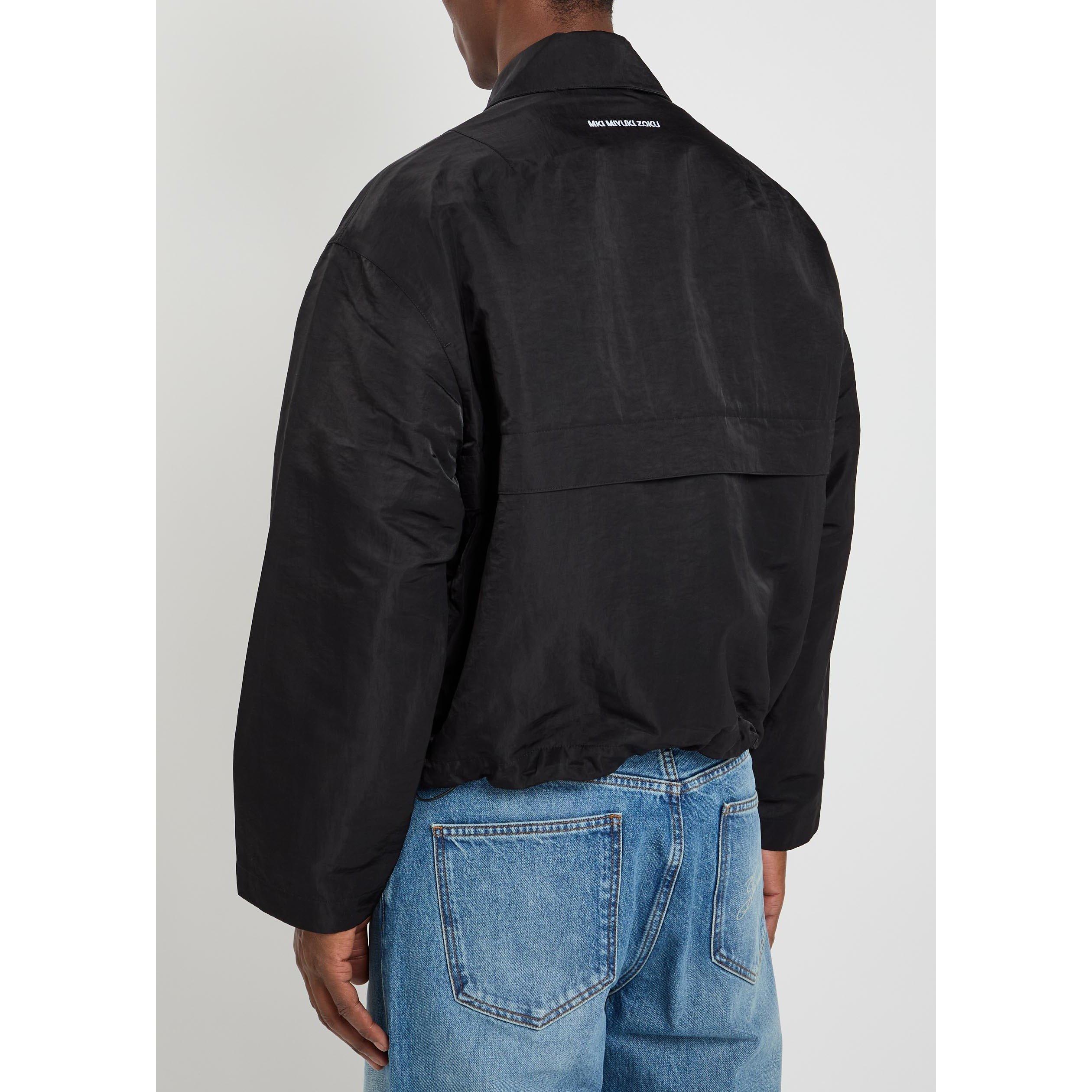 BLACK - MKI MIYUKI ZOKU - MKI SILK NYLON PILOT JACKET - 3