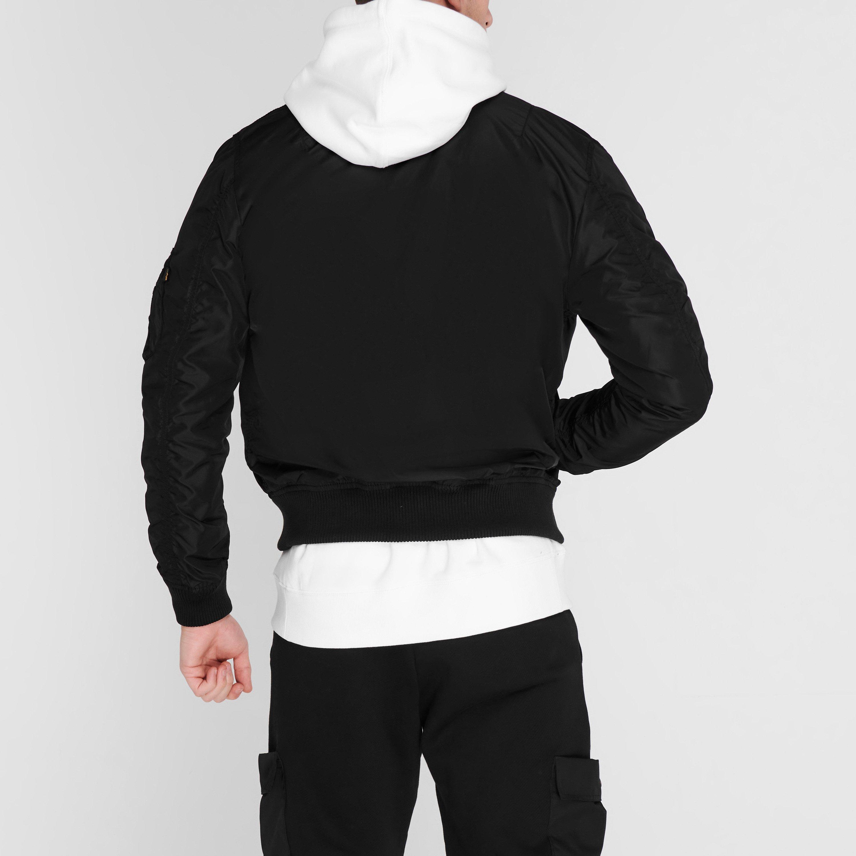 Crna - Alpha Industries - Alpha Long Sleeve Bomber Jacket - 4