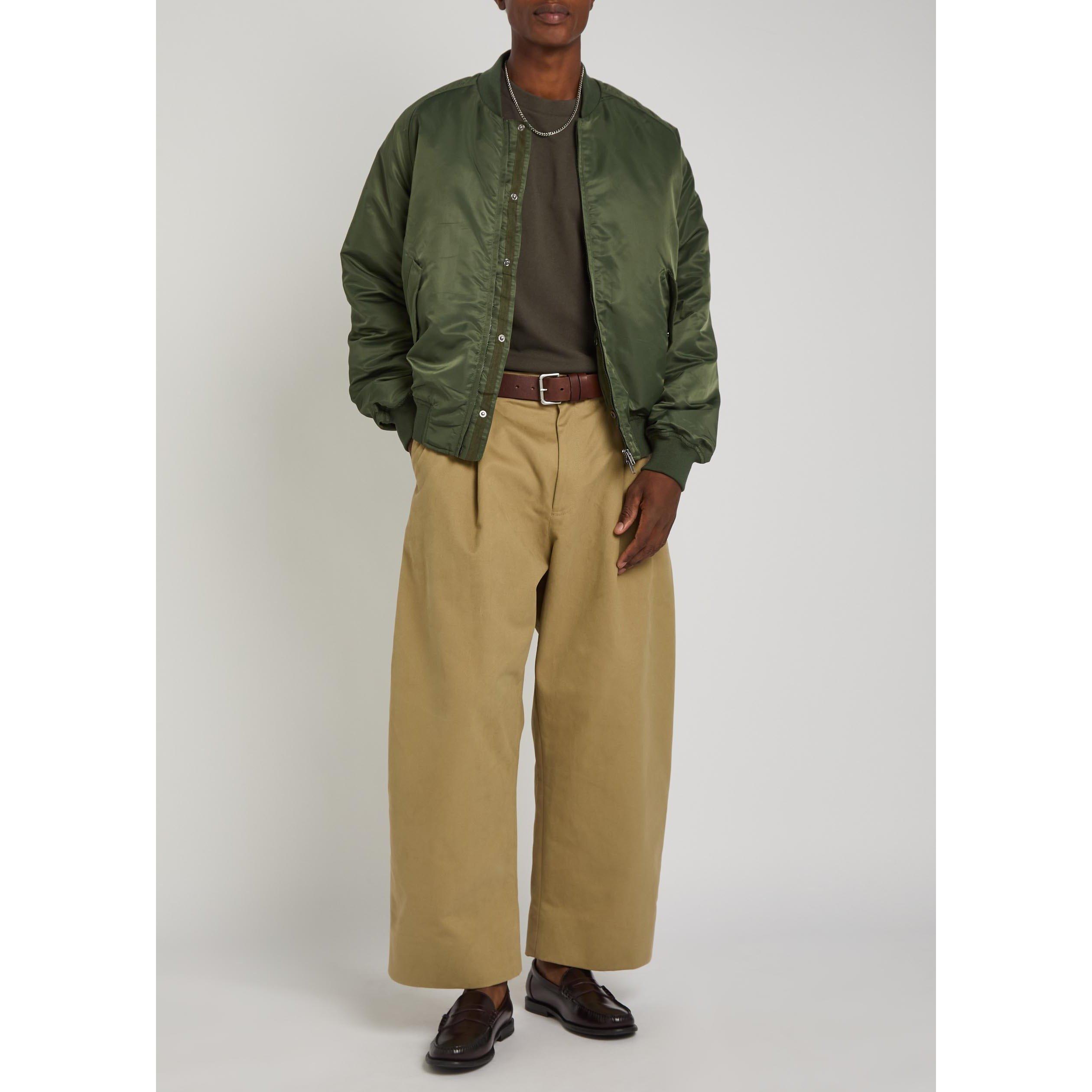 GREEN - Percival - Men's Padded Oversized-Fit Bomber Jacket - 5