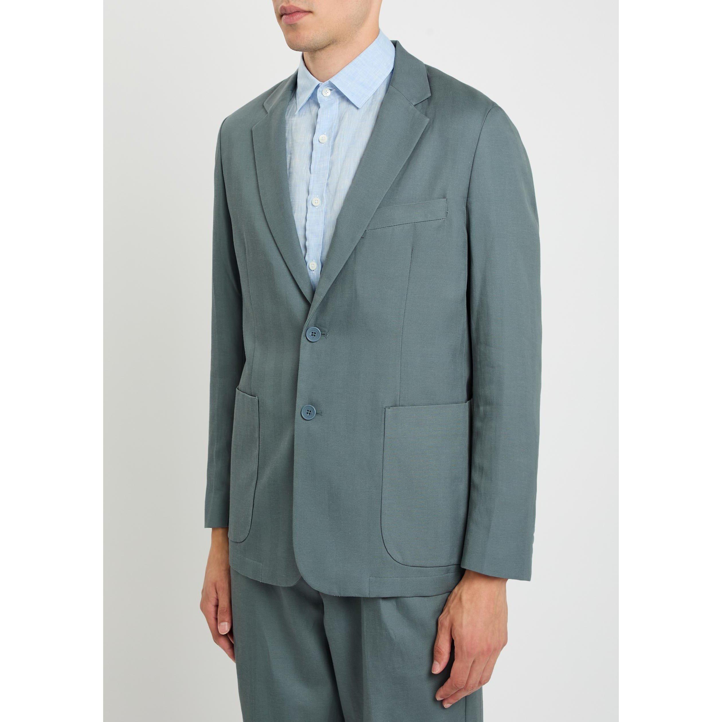 BLUE - Percival - Men's Notched Lapel Blazer - 2
