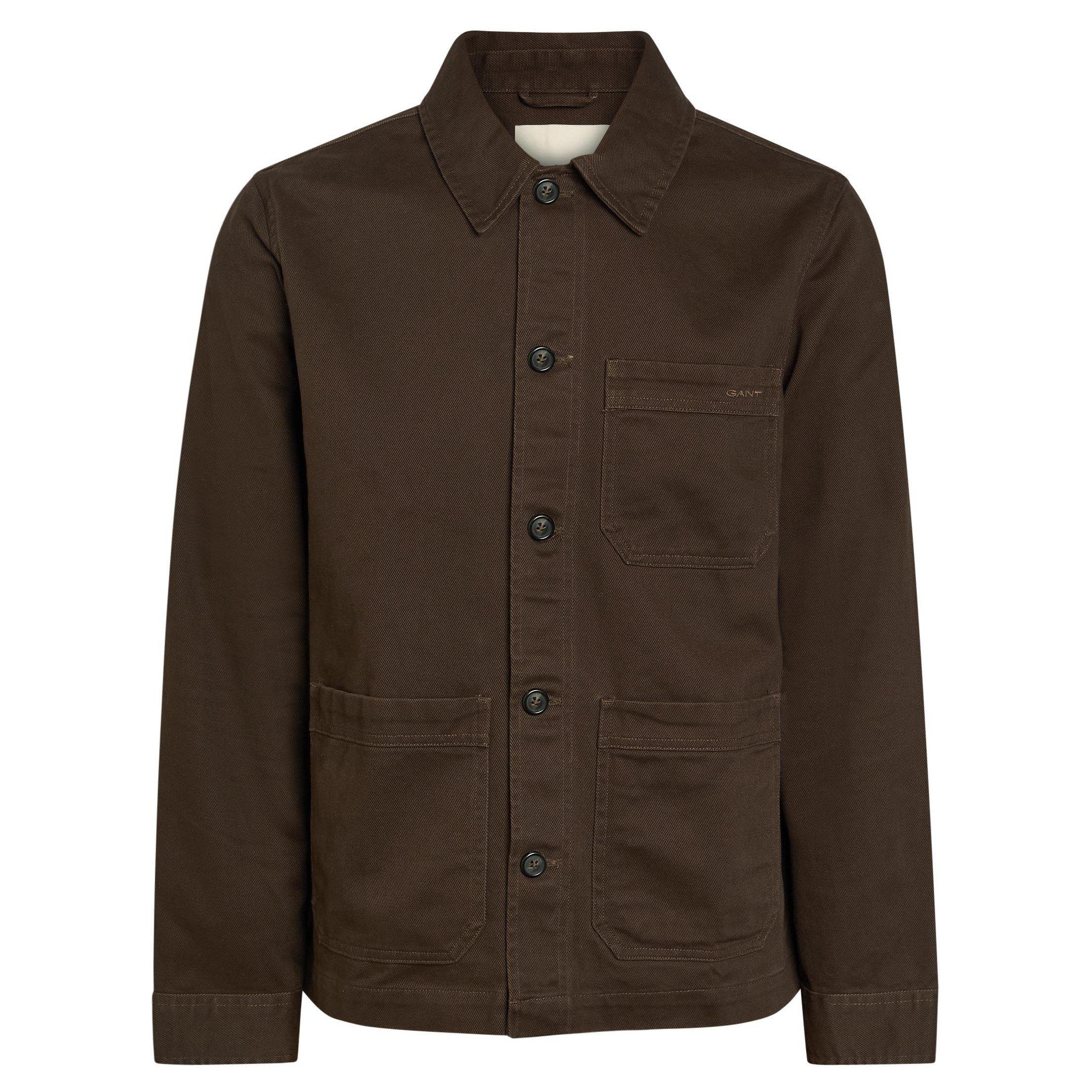 BROWN - Gant - GANT TWILL OSHIRT