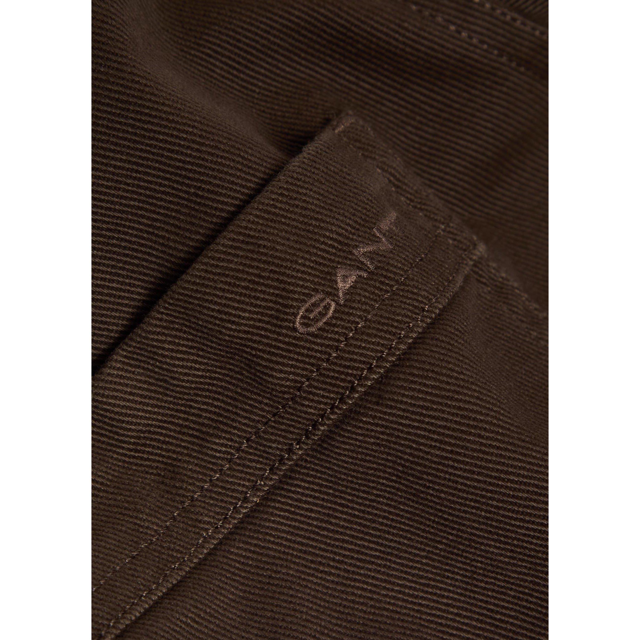 BROWN - Gant - Men's Cotton Twill Overshirt - 4