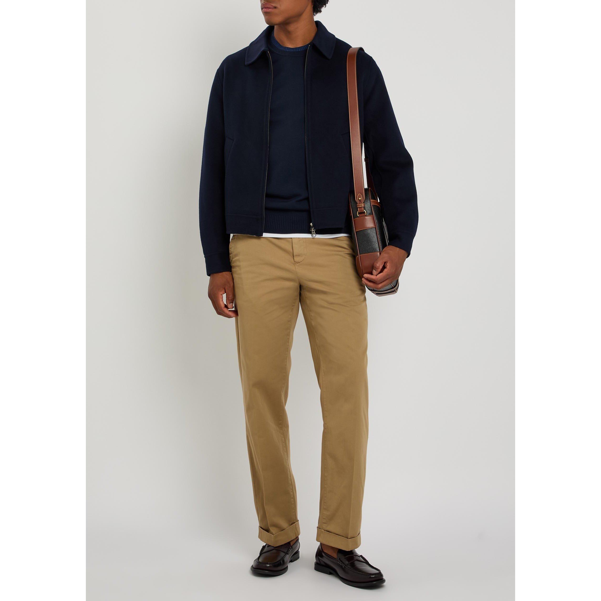 NAVY - Gant - Men's Wool Harrington Jacket - 5