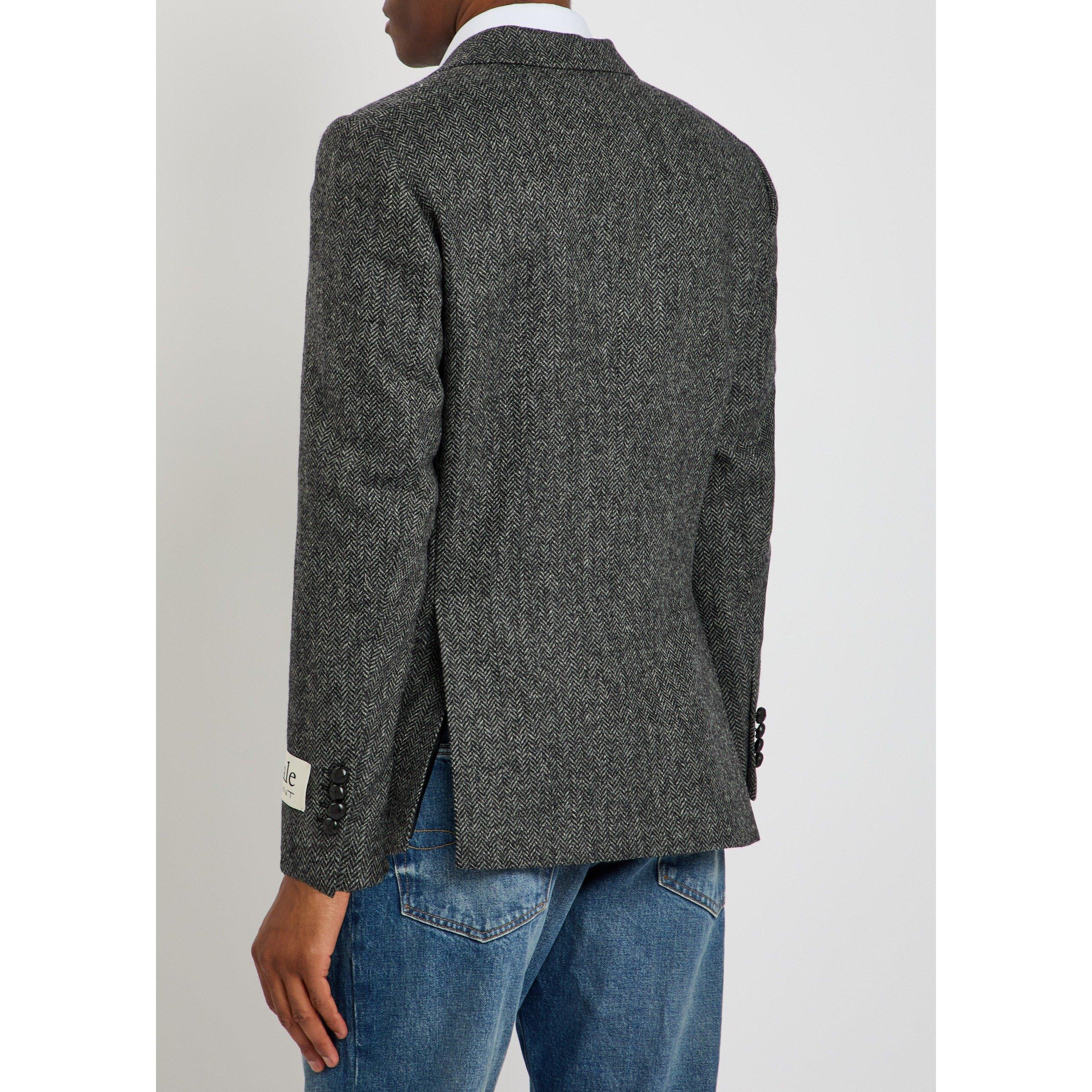 GREY AND OTHER - Gant - Men's Yale Herringbone Tweed Blazer - 3
