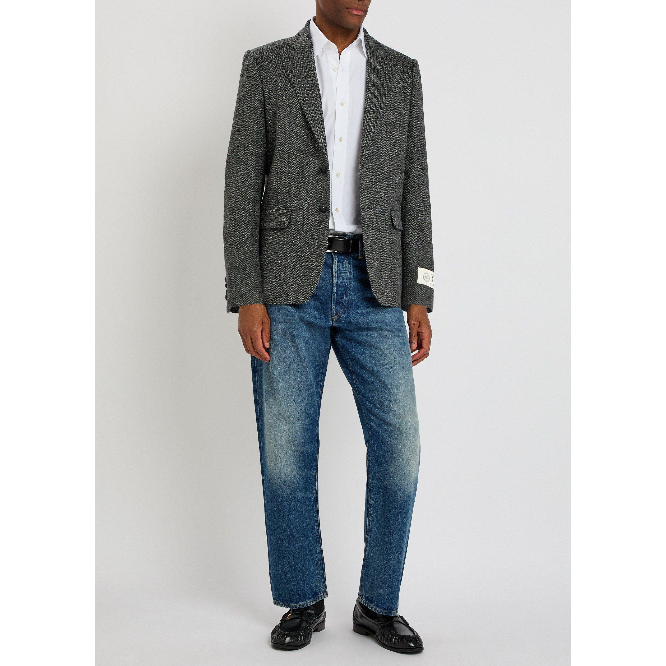 GREY AND OTHER - Gant - Men's Yale Herringbone Tweed Blazer - 5