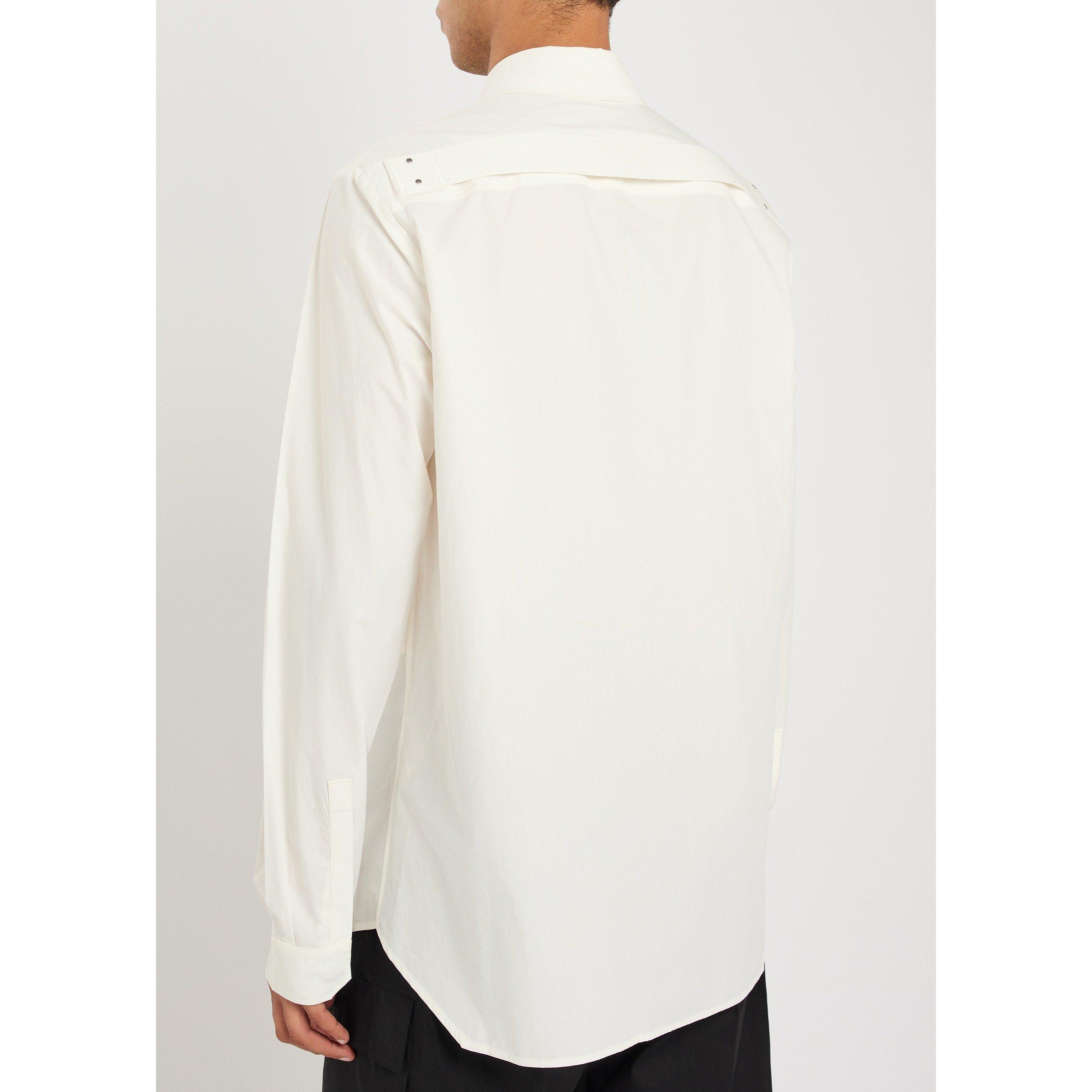 WHITE - Rick Owens - Men's Fog Pocket Cotton Overshirt - 3