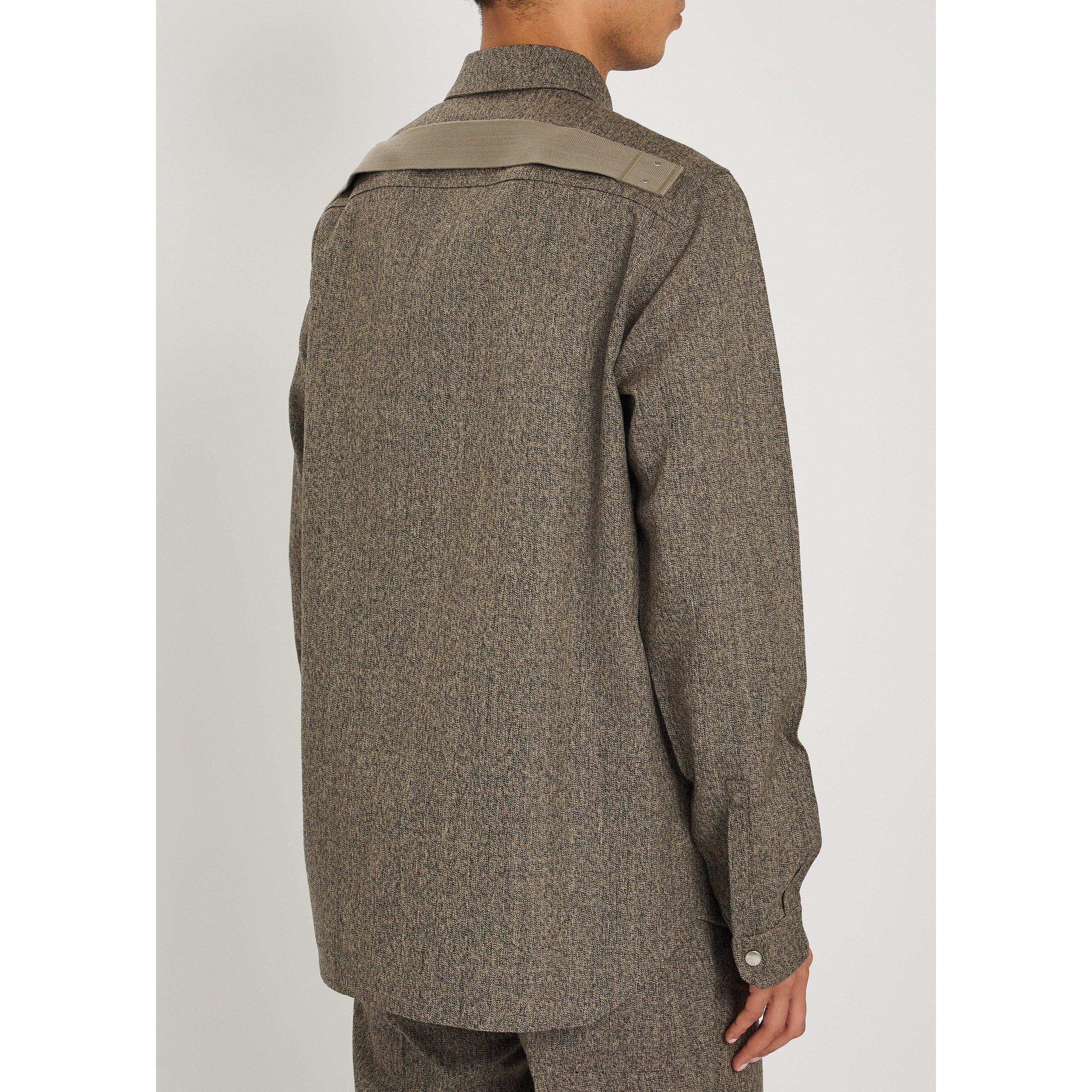 BLACK - Rick Owens - Men's Wool Overshirt - 3