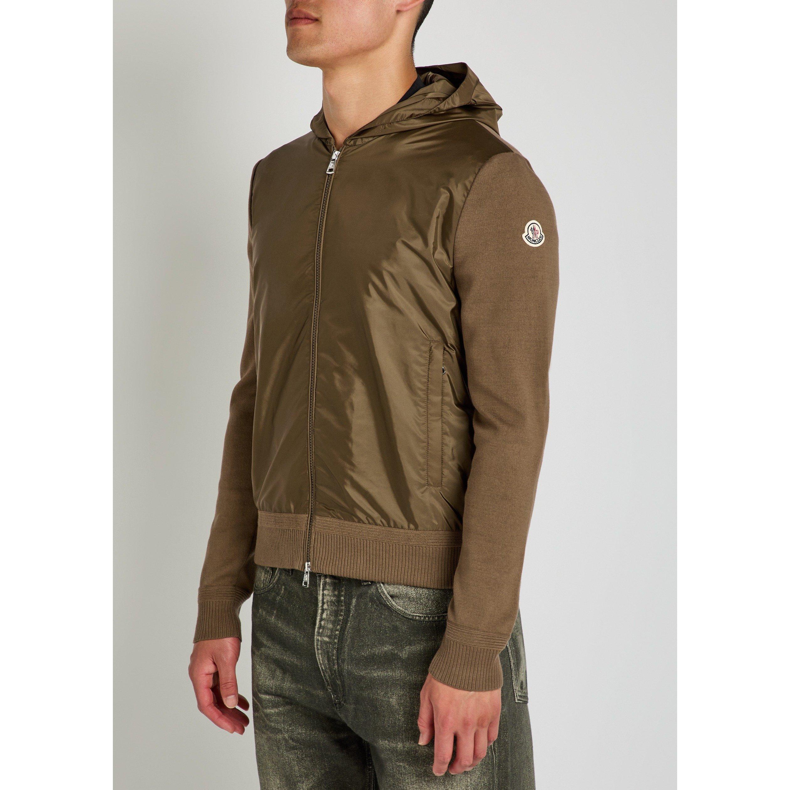 GREEN - Moncler - Men's Hooded Cotton Slim-Fit Hybrid Jacket - 2