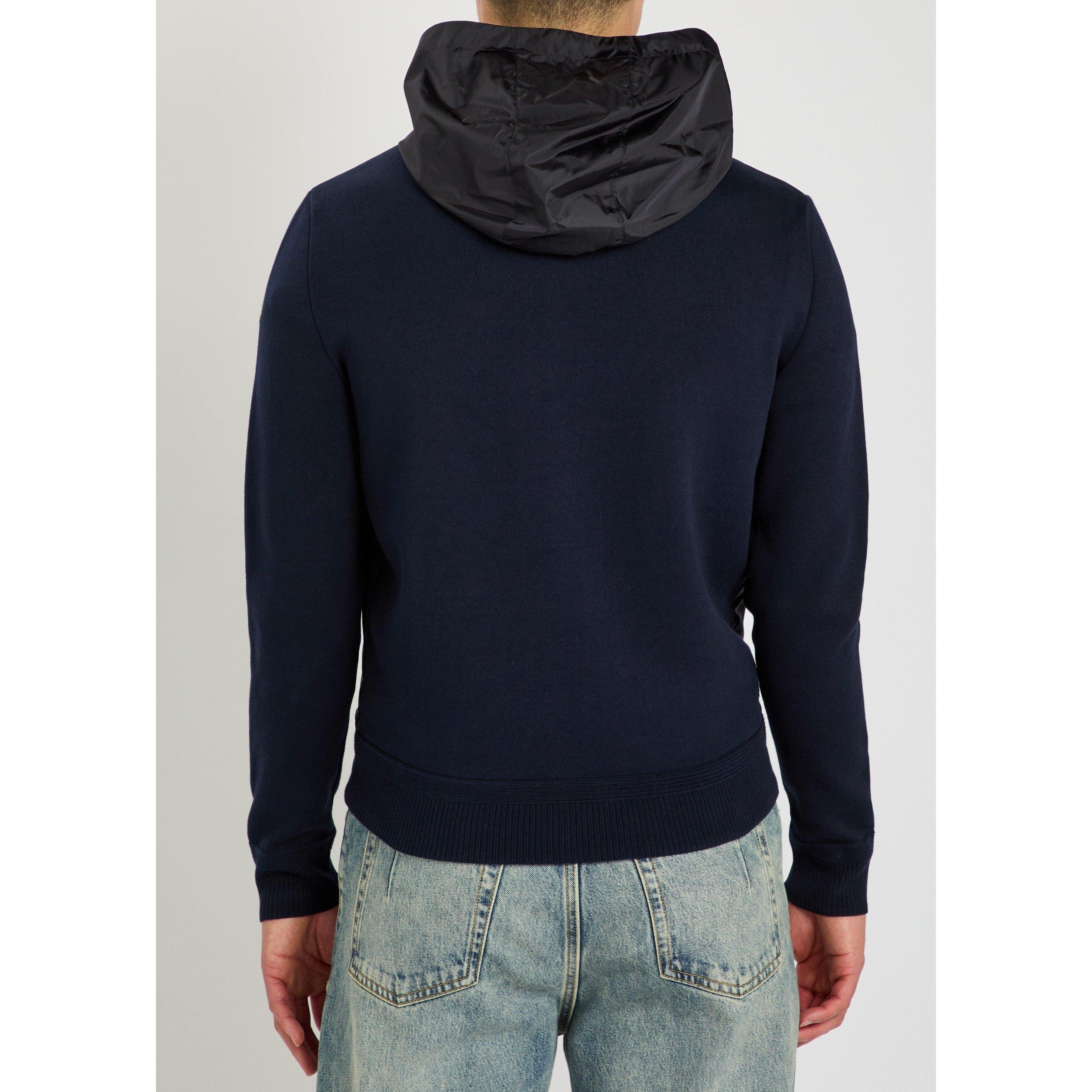 BLUE - Moncler - Men's Hooded Cotton Slim-Fit Hybrid Jacket - 3