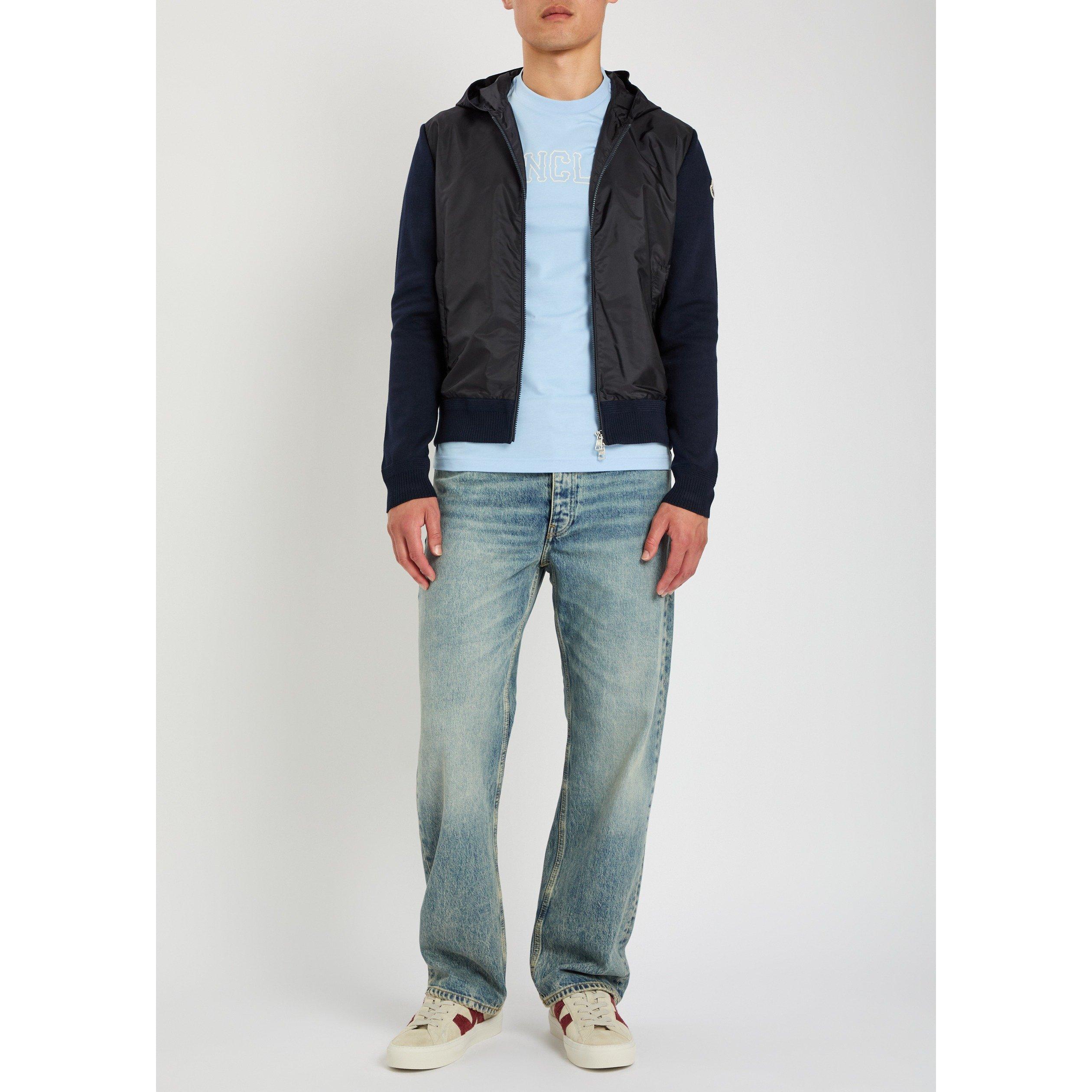 BLUE - Moncler - Men's Hooded Cotton Slim-Fit Hybrid Jacket - 5