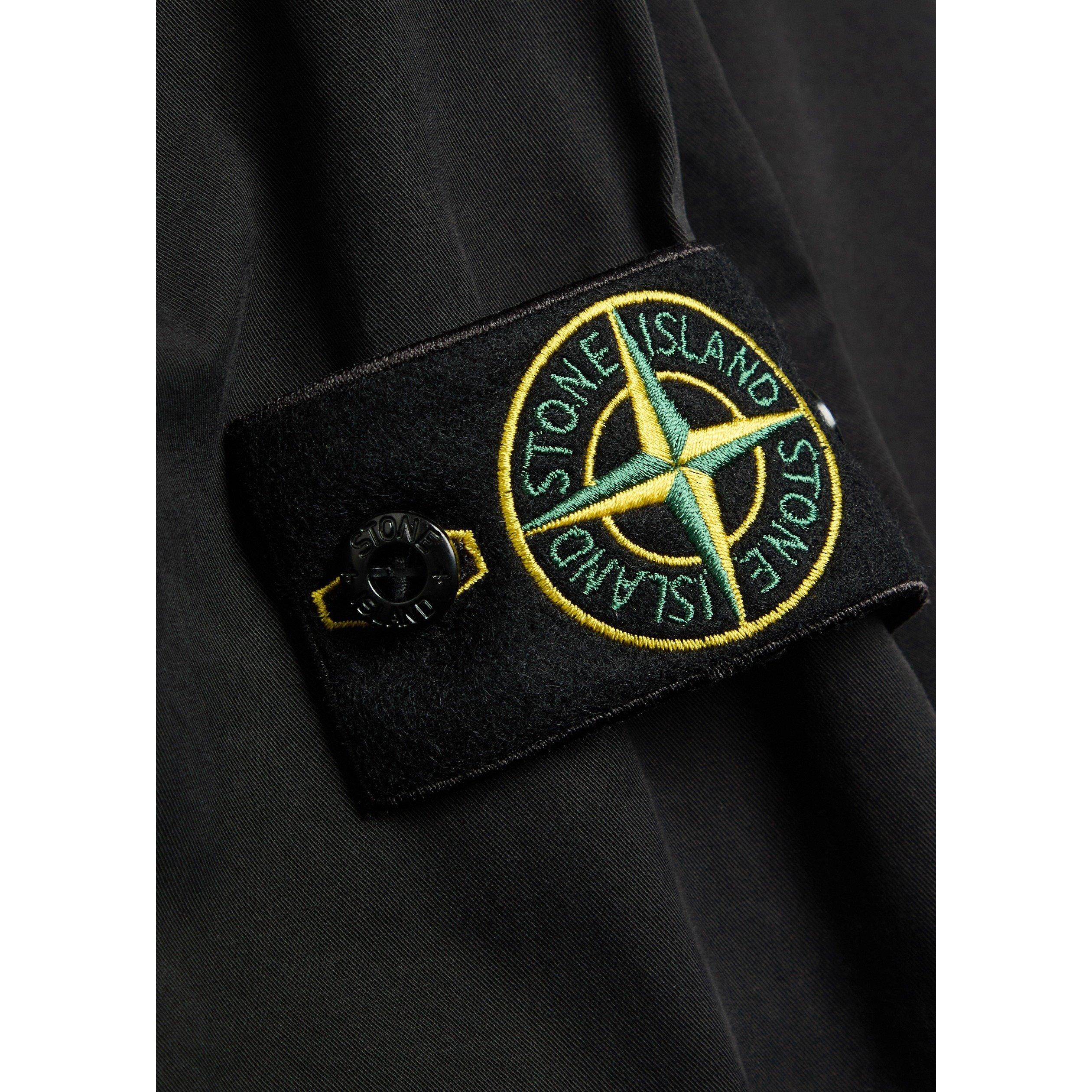 BLACK - Stone Island - Men's SI Badge Cotton Overshirt - 4