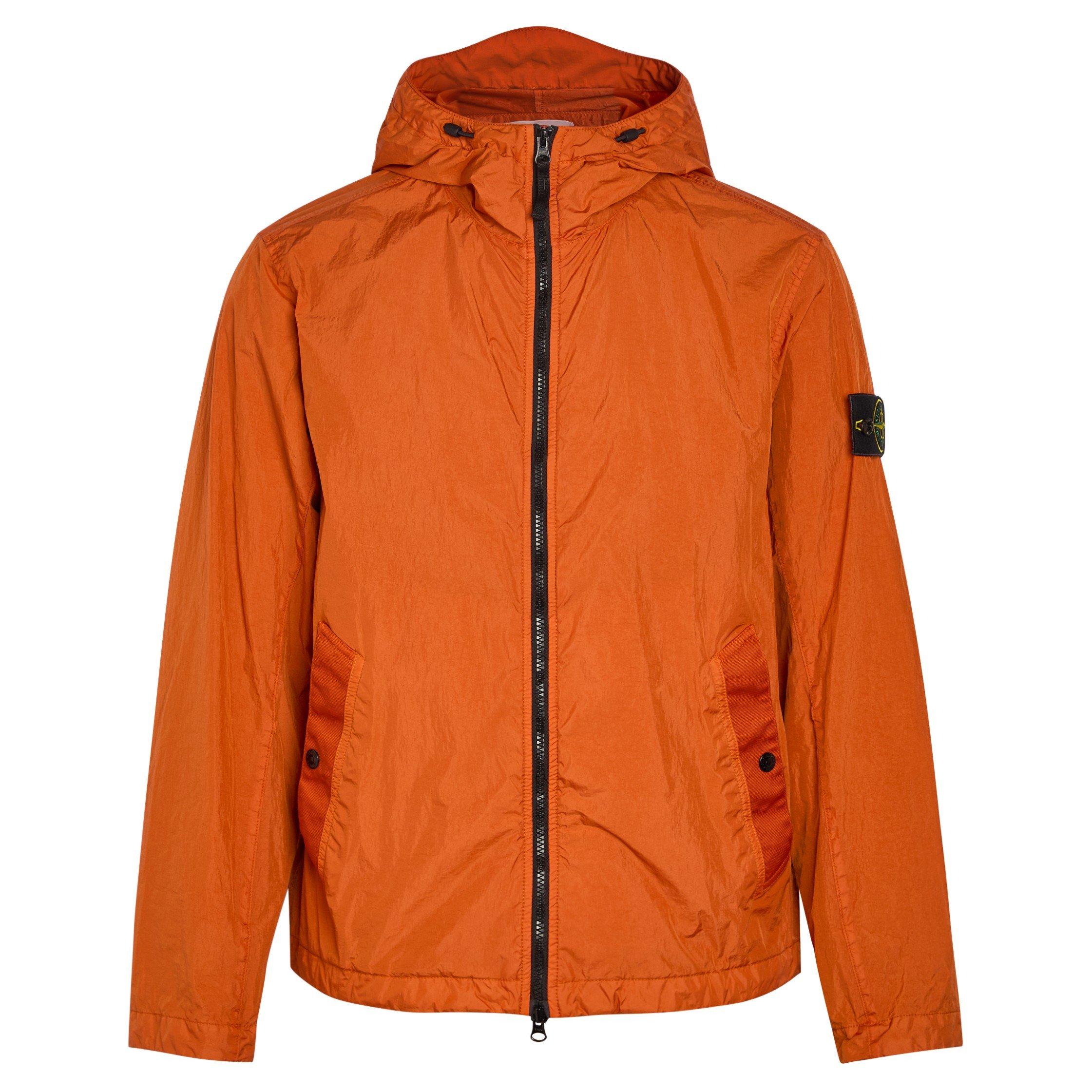 ORANGE - Stone Island - SI CRINKLE REPS HOODED JACKET