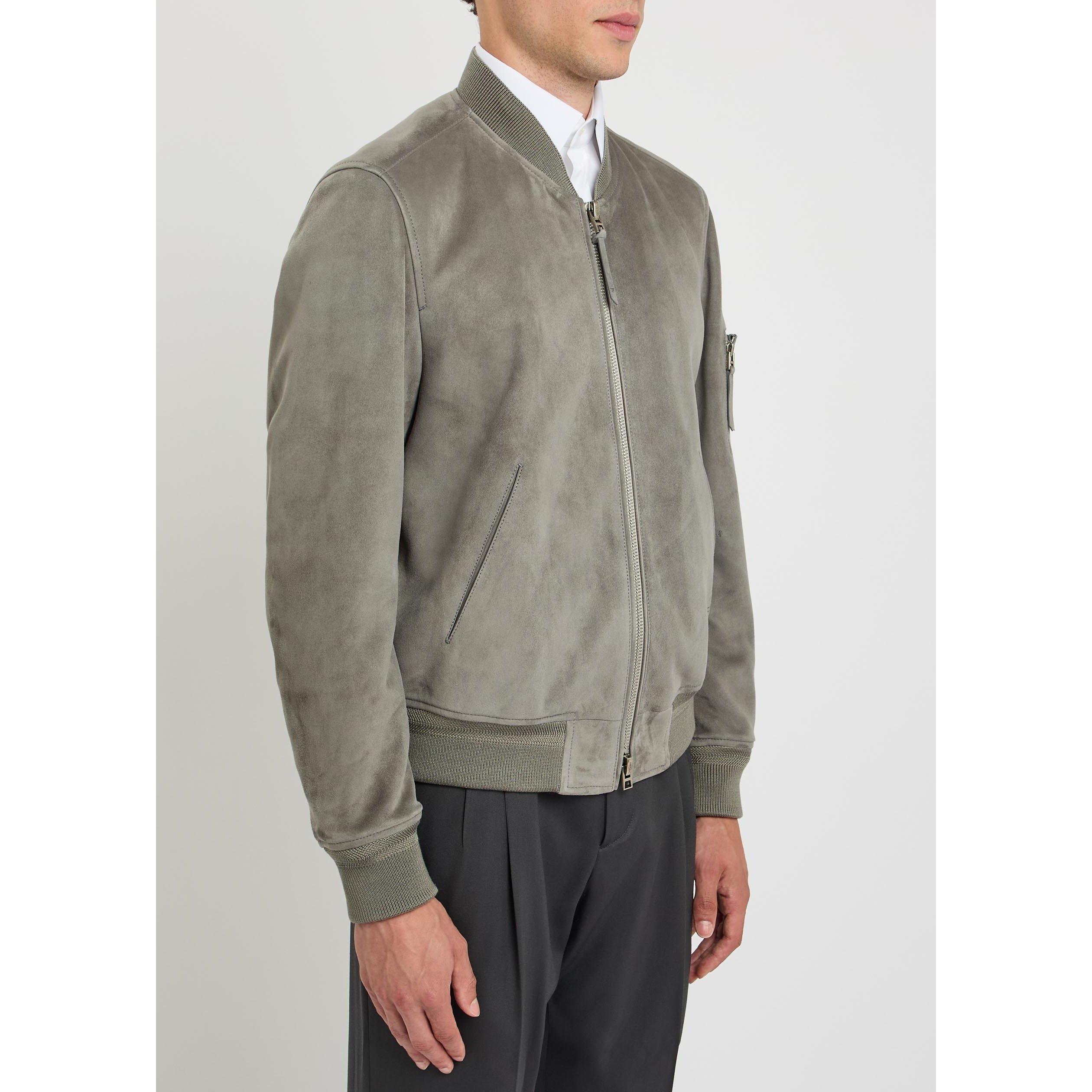 GREY AND OTHER - Tom Ford - TF soft suede bomber - 2