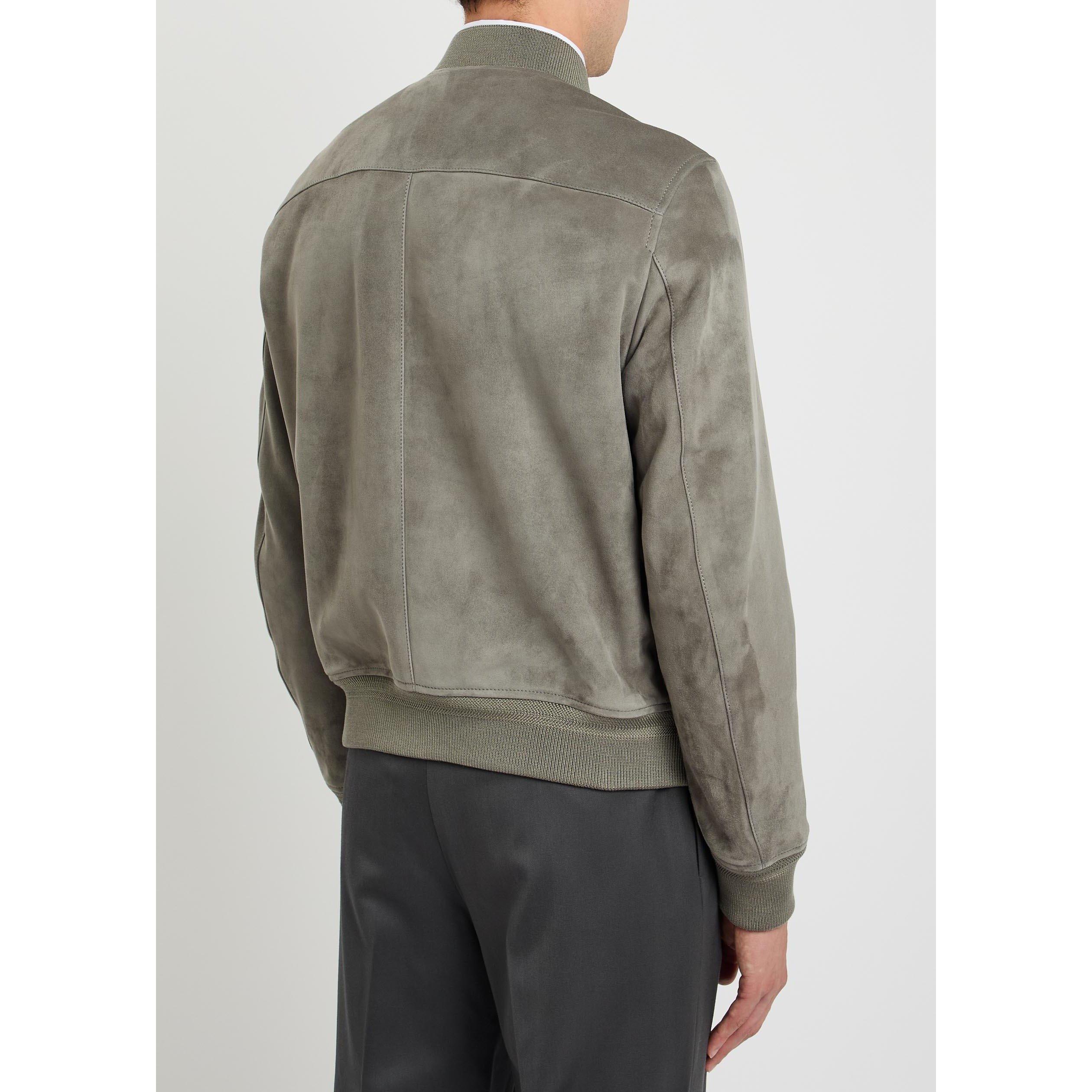 GREY AND OTHER - Tom Ford - TF soft suede bomber - 3