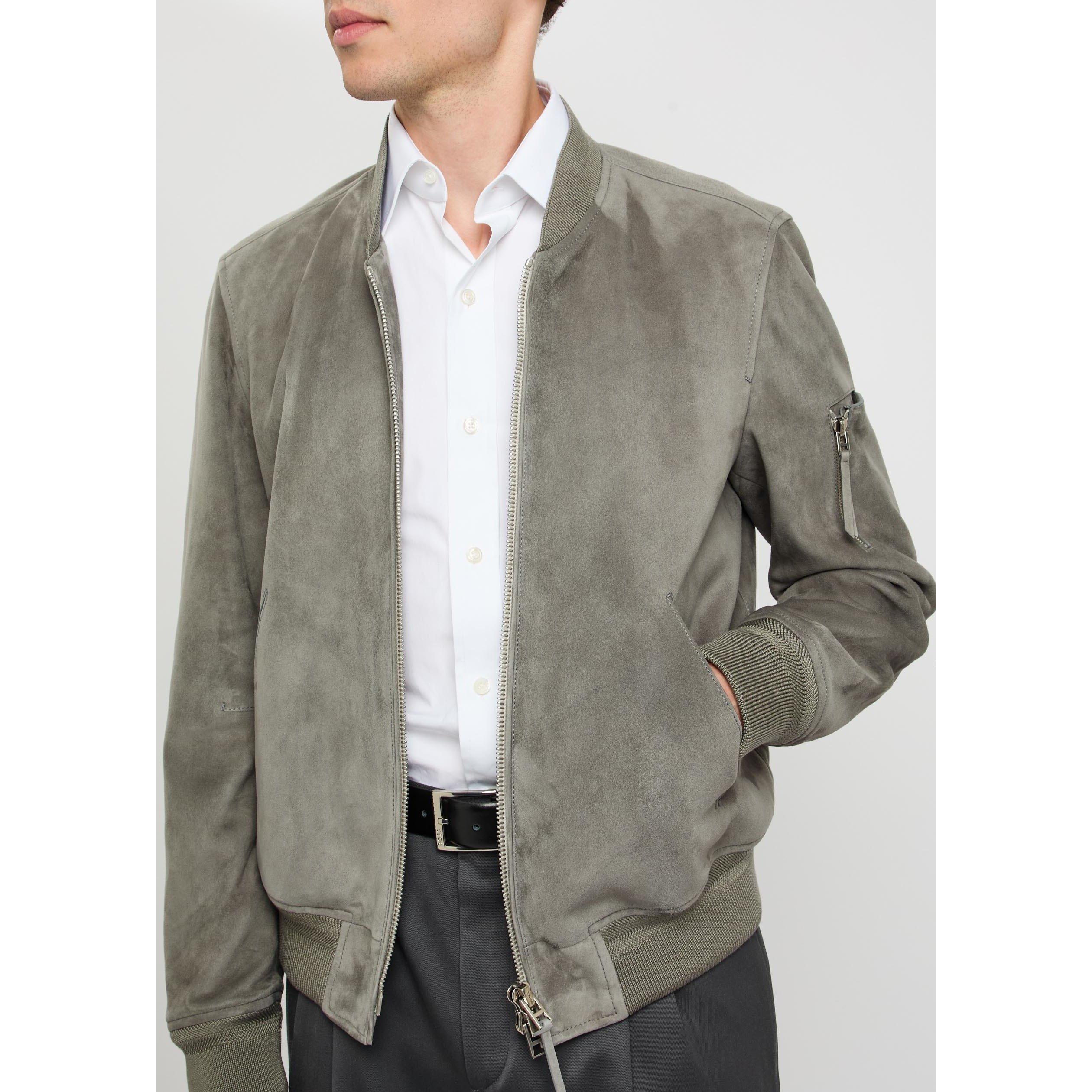 GREY AND OTHER - Tom Ford - TF soft suede bomber - 4