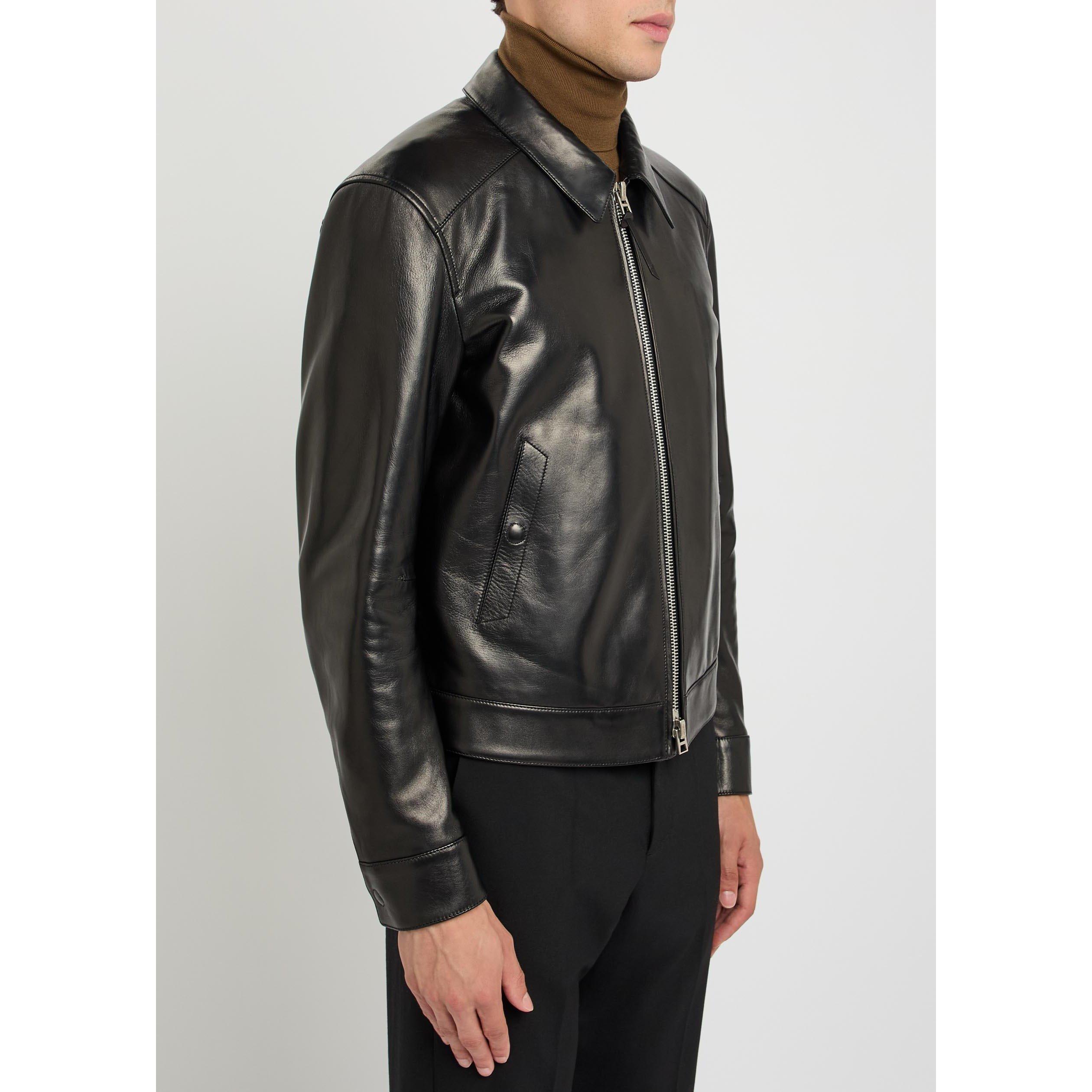 BLACK - Tom Ford - TF nappa grain leather collar - 2