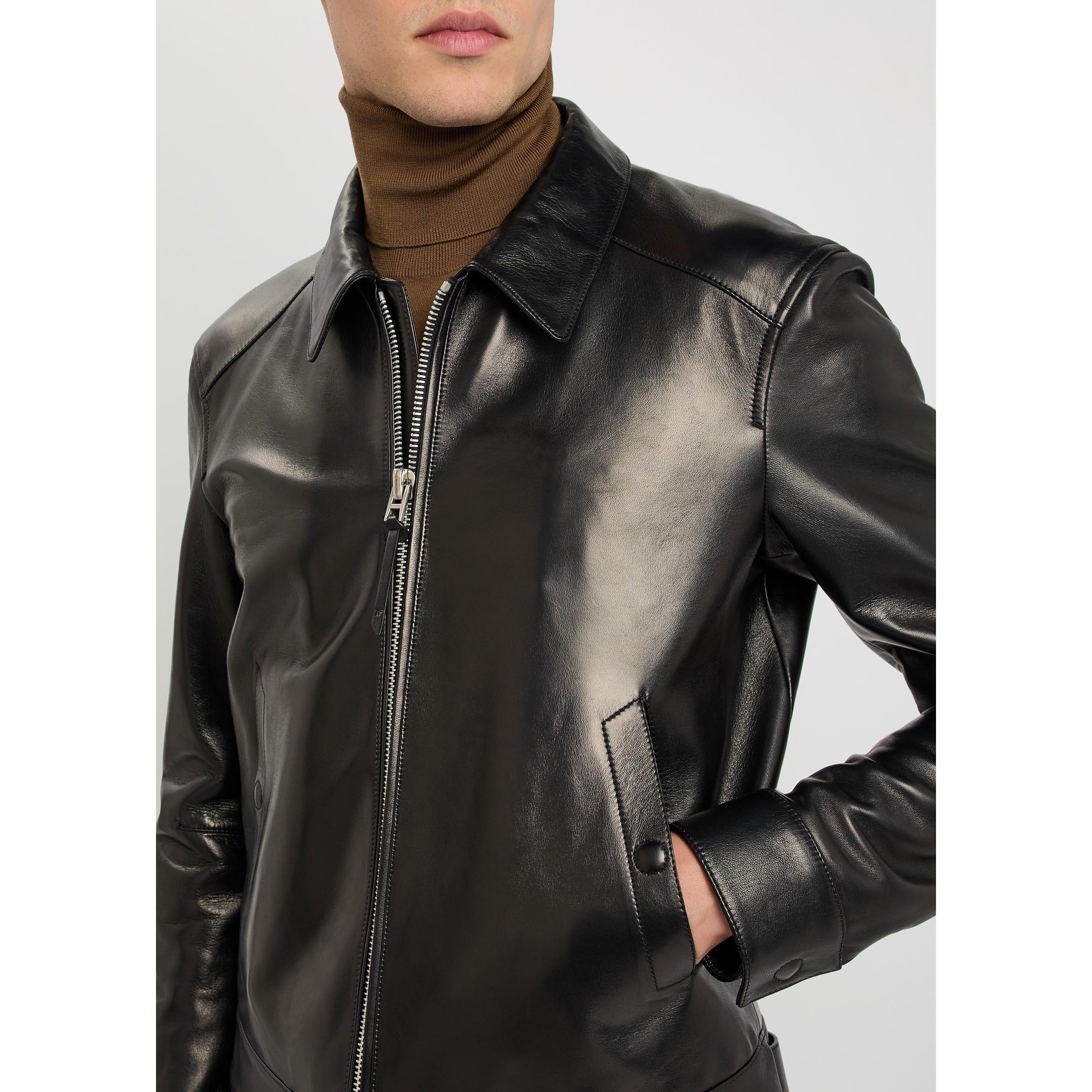 BLACK - Tom Ford - TF nappa grain leather collar - 4