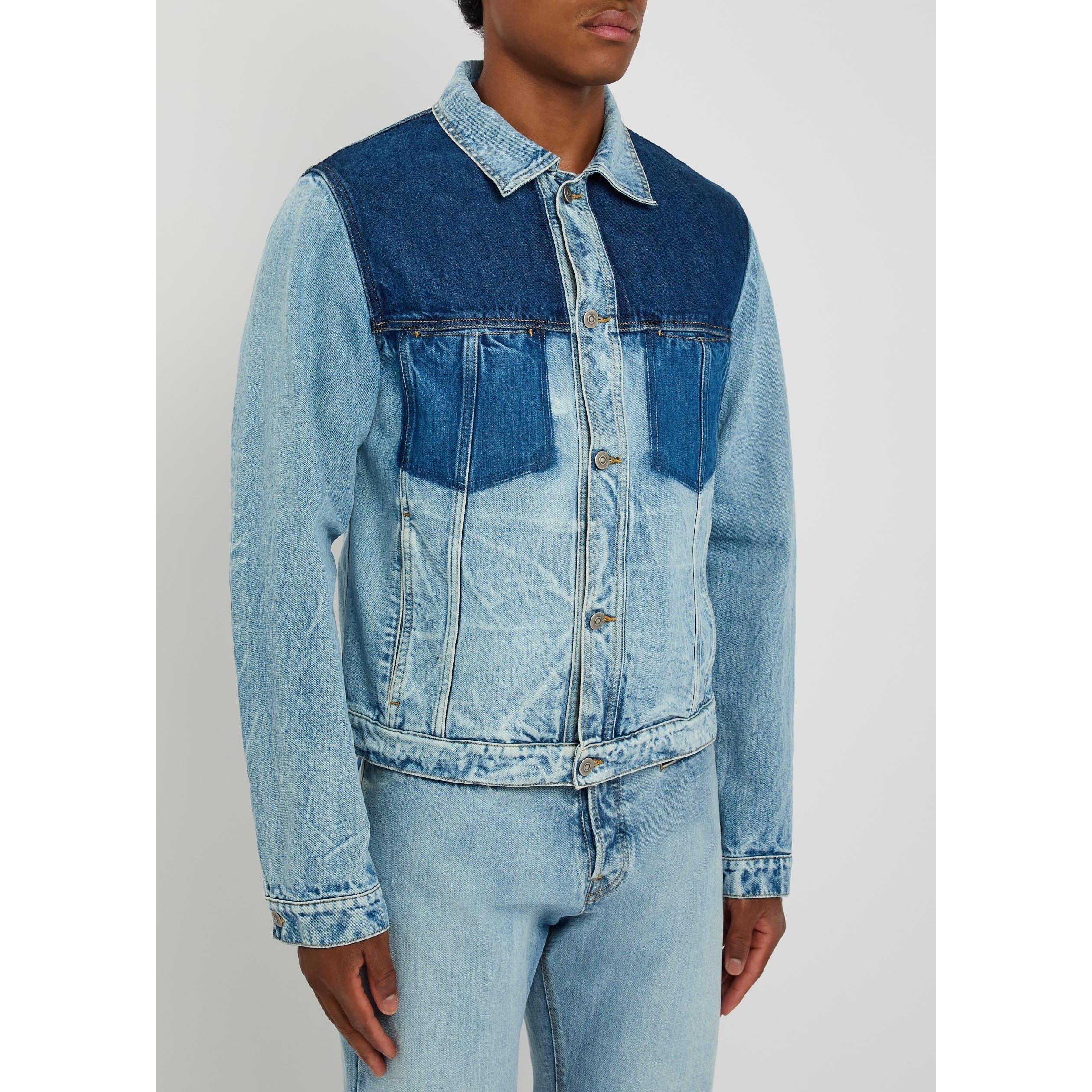 BLUE DENIM - Maison Margiela - Men's Mar Cotton Denim Oversized-Fit Jacket - 2
