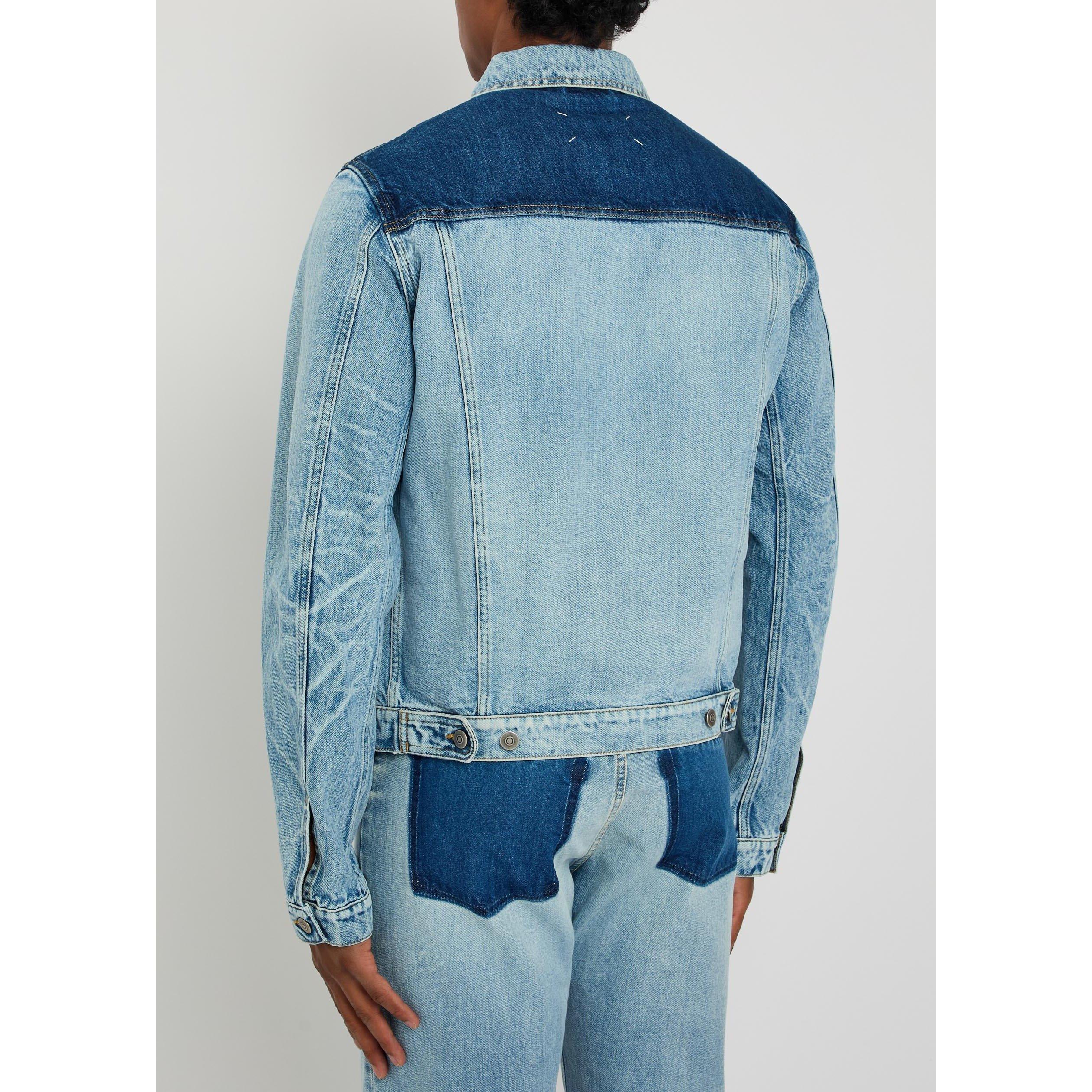 BLUE DENIM - Maison Margiela - Men's Mar Cotton Denim Oversized-Fit Jacket - 3