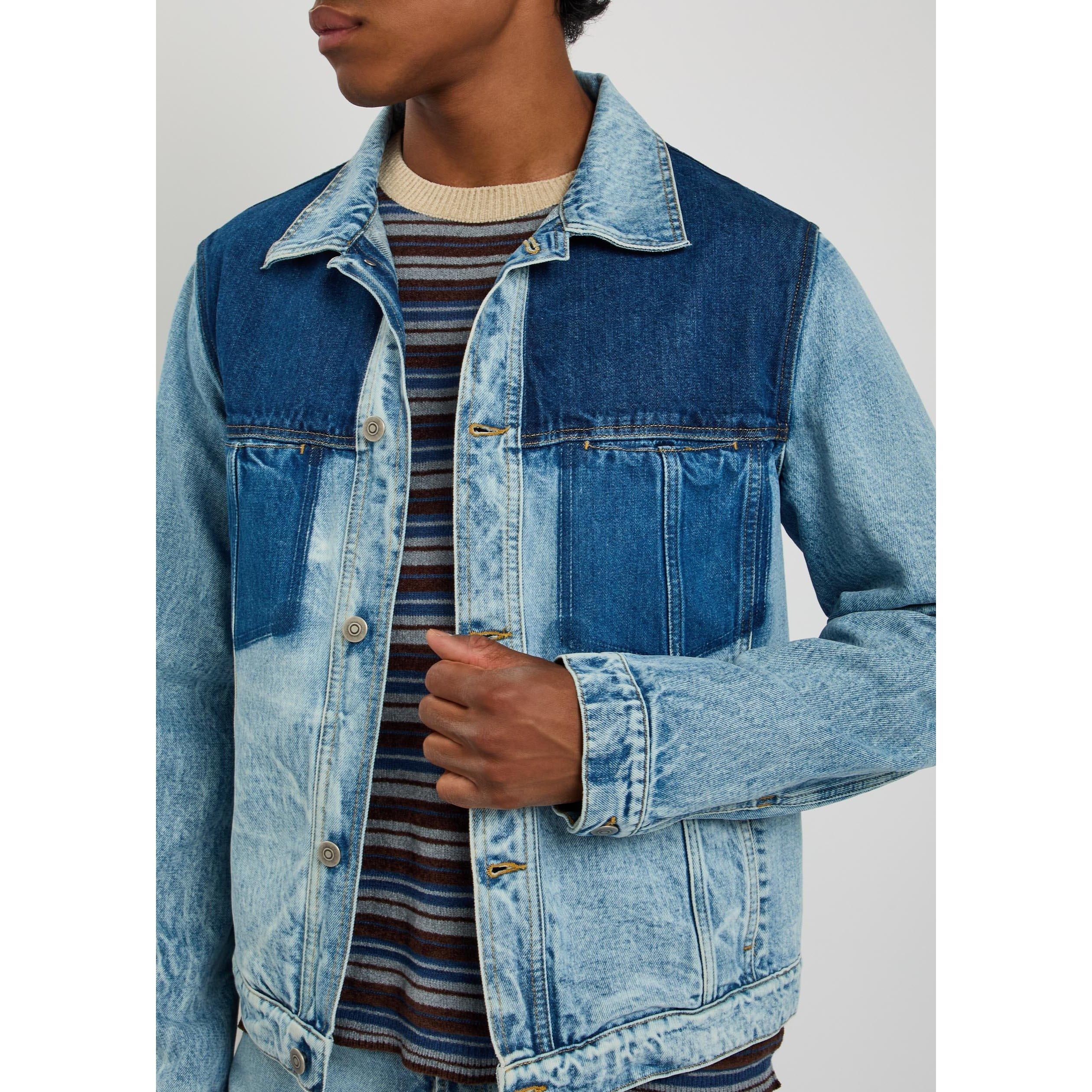 BLUE DENIM - Maison Margiela - Men's Mar Cotton Denim Oversized-Fit Jacket - 4