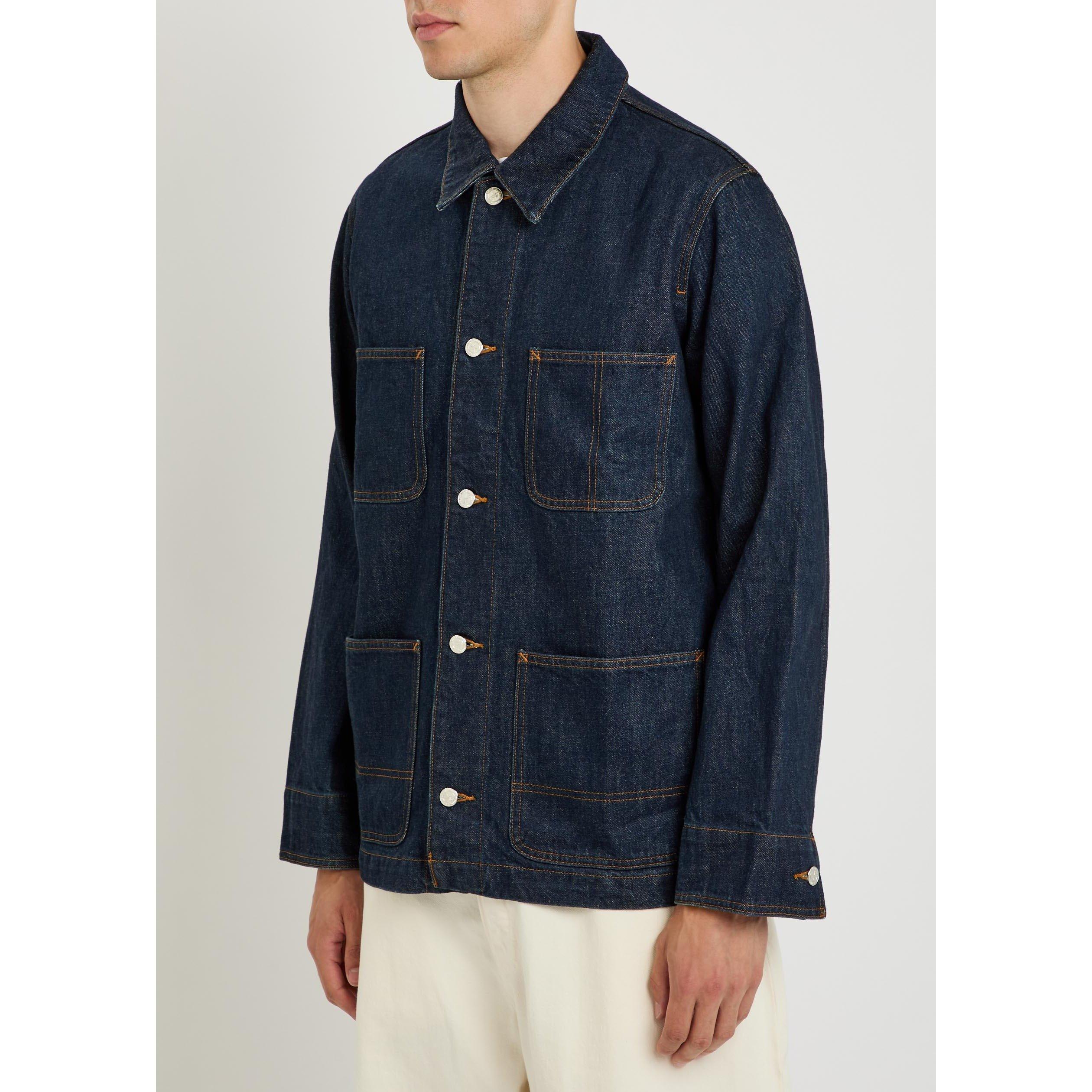 INDIGO - APC - Men's Field Cotton Relaxed-Fit Denim Jacket - 2