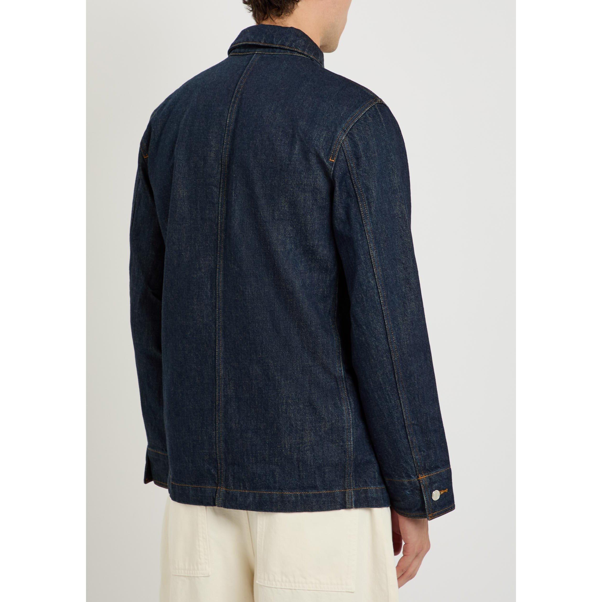 INDIGO - APC - Men's Field Cotton Relaxed-Fit Denim Jacket - 3