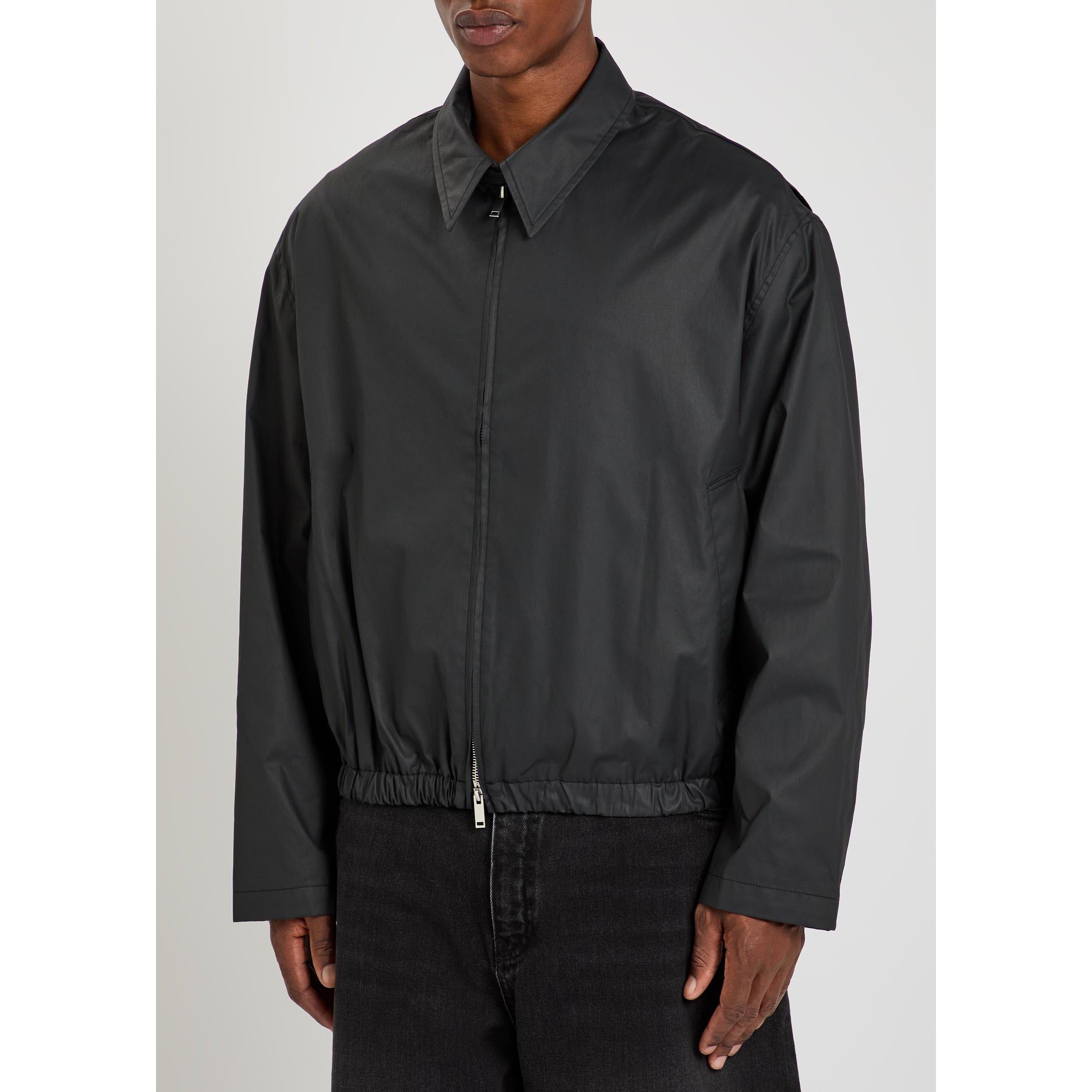 BLACK - Studio Nicholson - Men's Waxed Cotton Oversized-Fit Jacket - 2