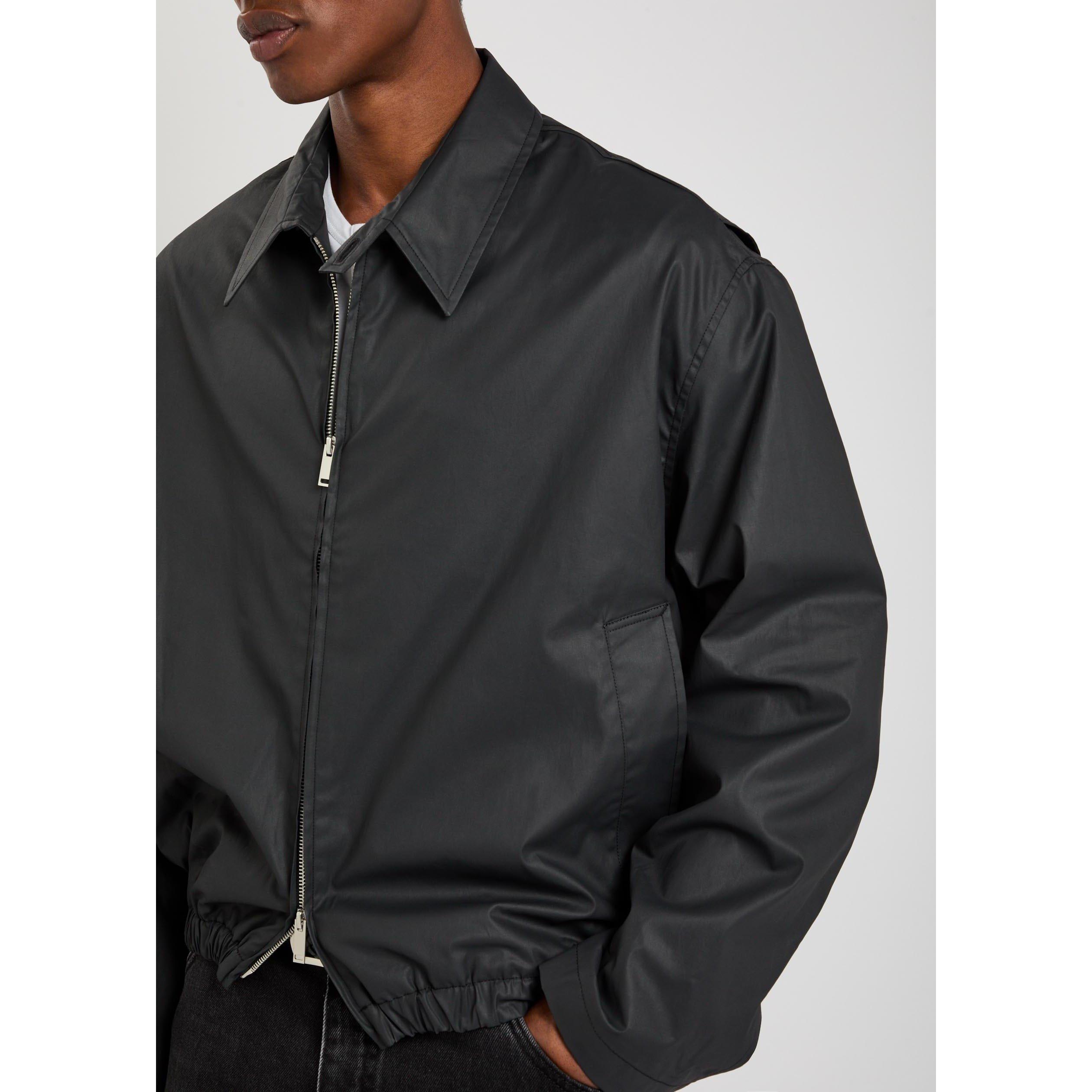BLACK - Studio Nicholson - Men's Waxed Cotton Oversized-Fit Jacket - 4
