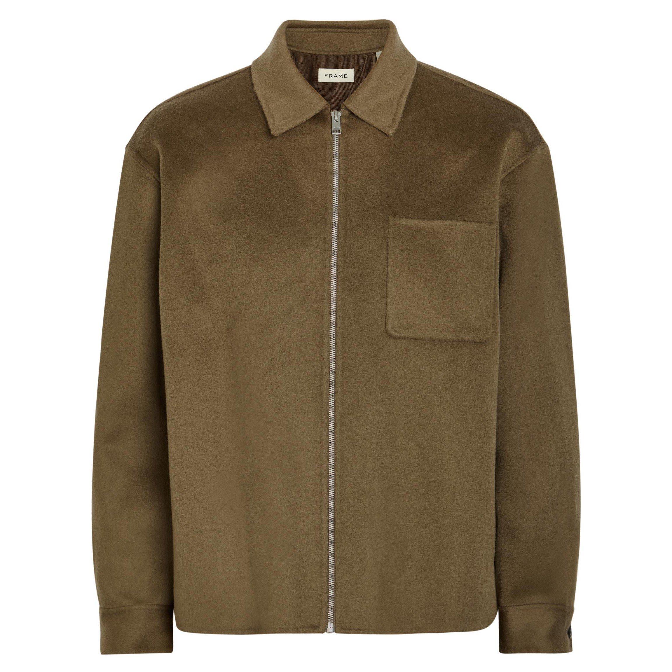 TAUPE - Frame - Men's Wool Overshirt - 1