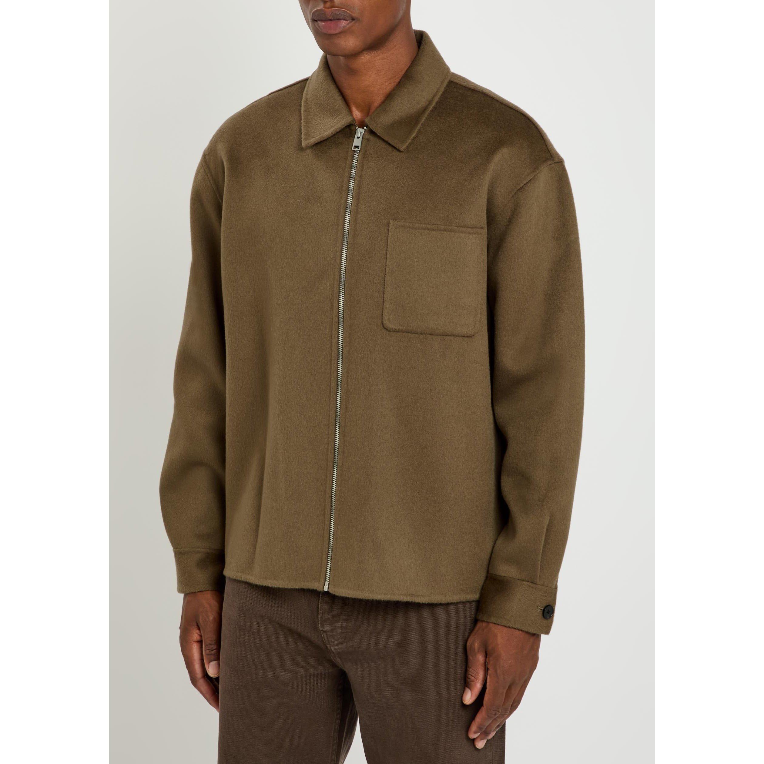 TAUPE - Frame - Men's Wool Overshirt - 2