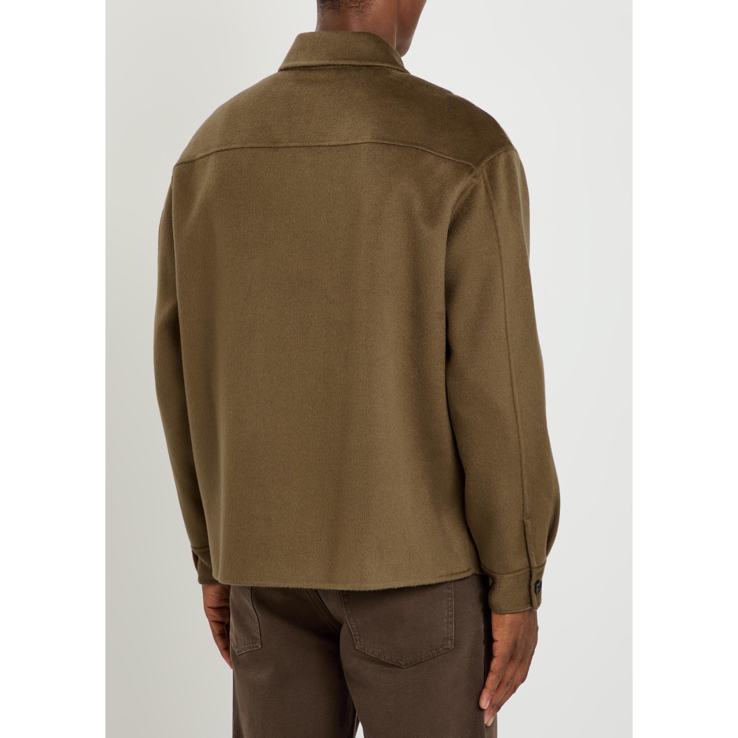TAUPE - Frame - Men's Wool Overshirt - 3