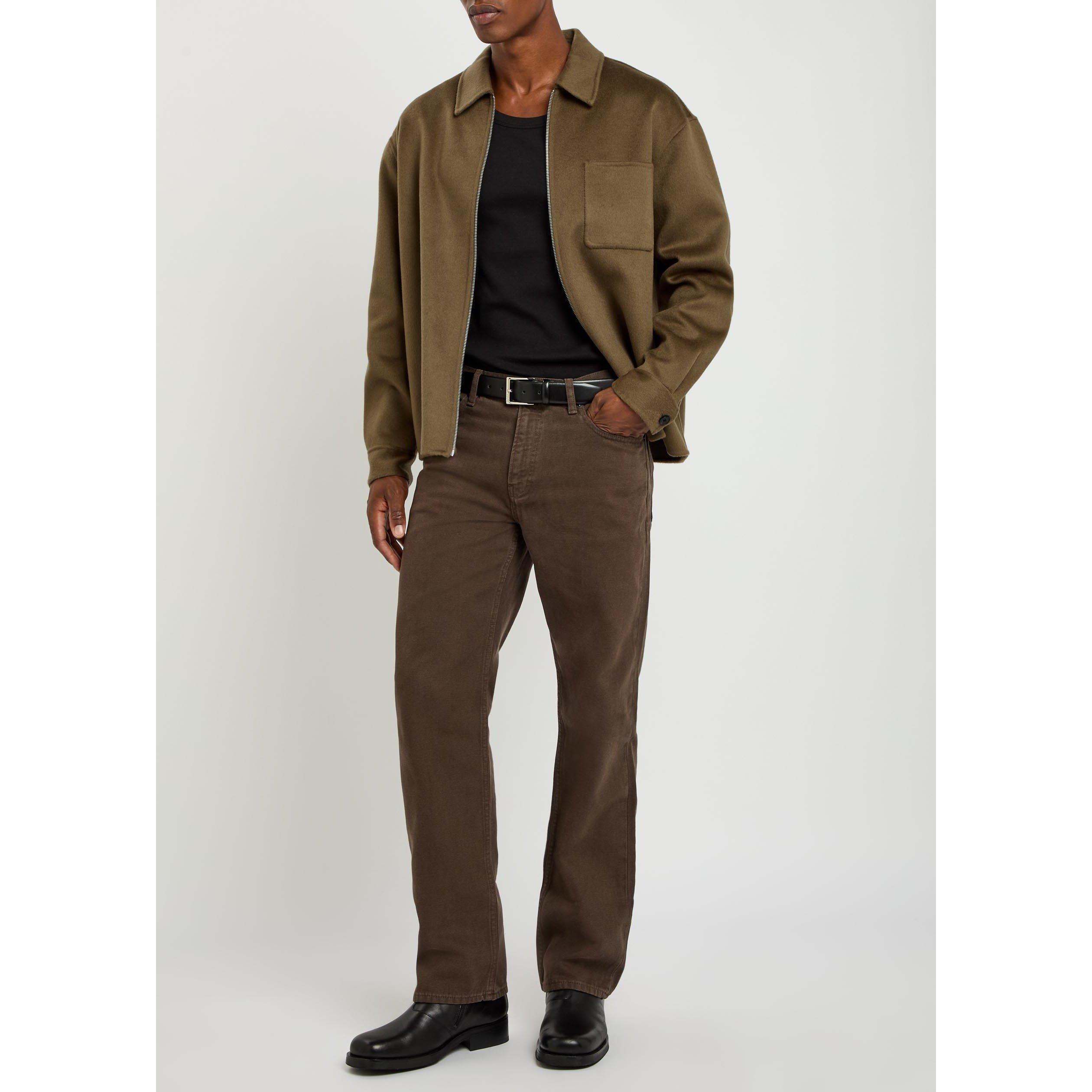 TAUPE - Frame - Men's Wool Overshirt - 5
