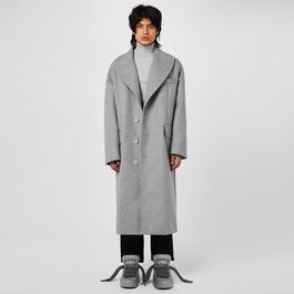 Dolce and Gabbana Deconstructed Single Breasted Wool Coat