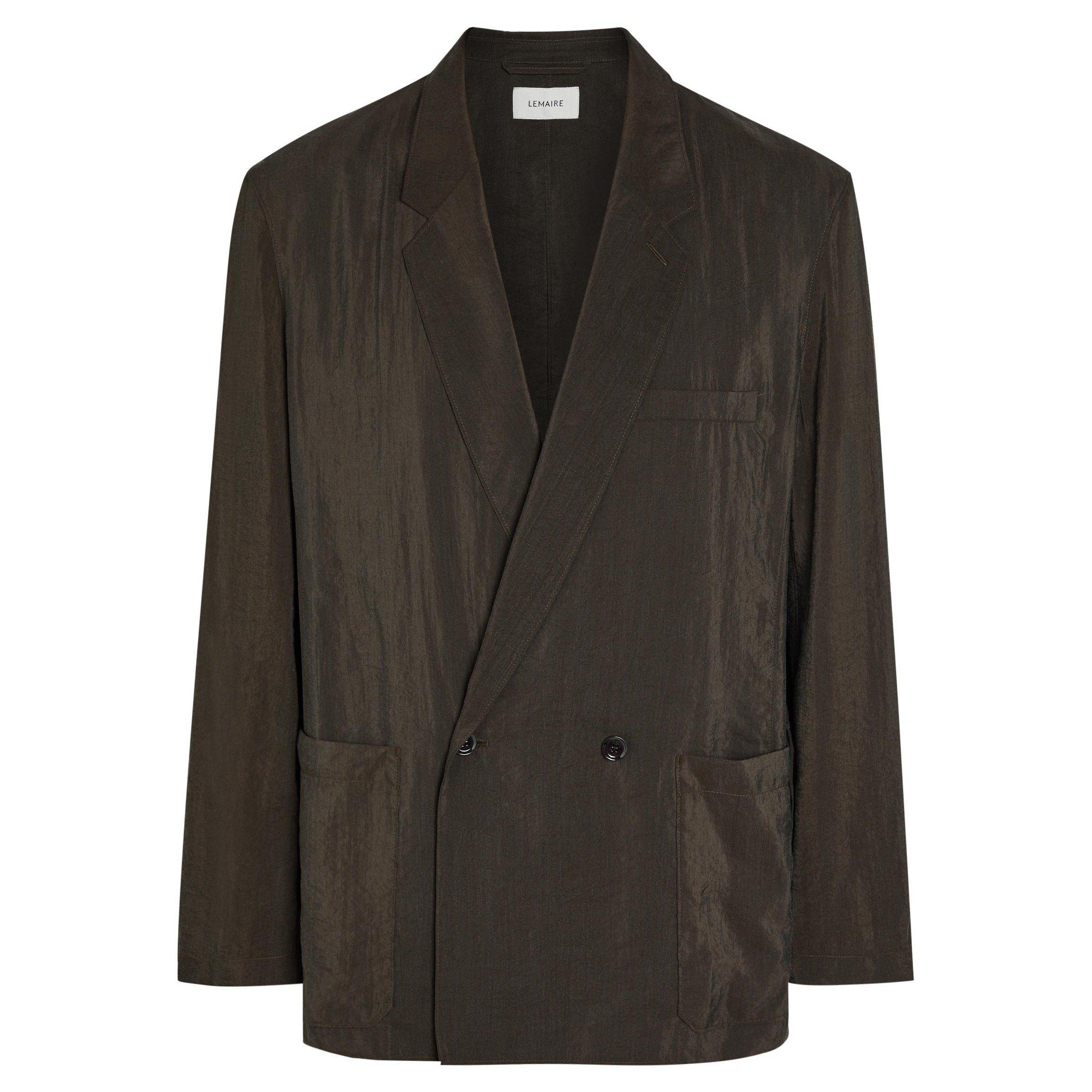 BROWN DARK - Lemaire - LEMAIRE SOFT DB JACKET - 1