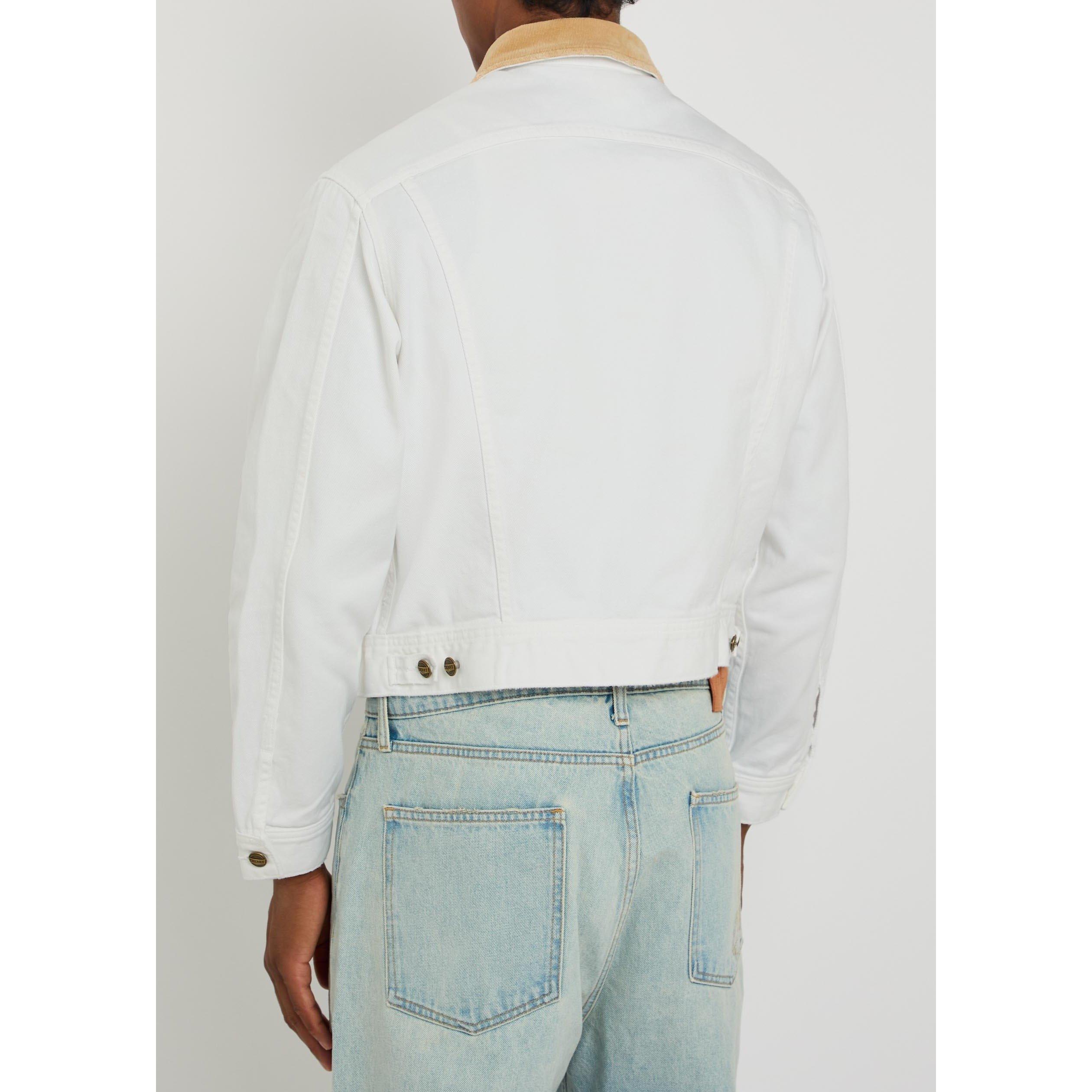 OFF WHITE - Cherry LA - Men's Trucker Oversized-Fit Denim Jacket - 3