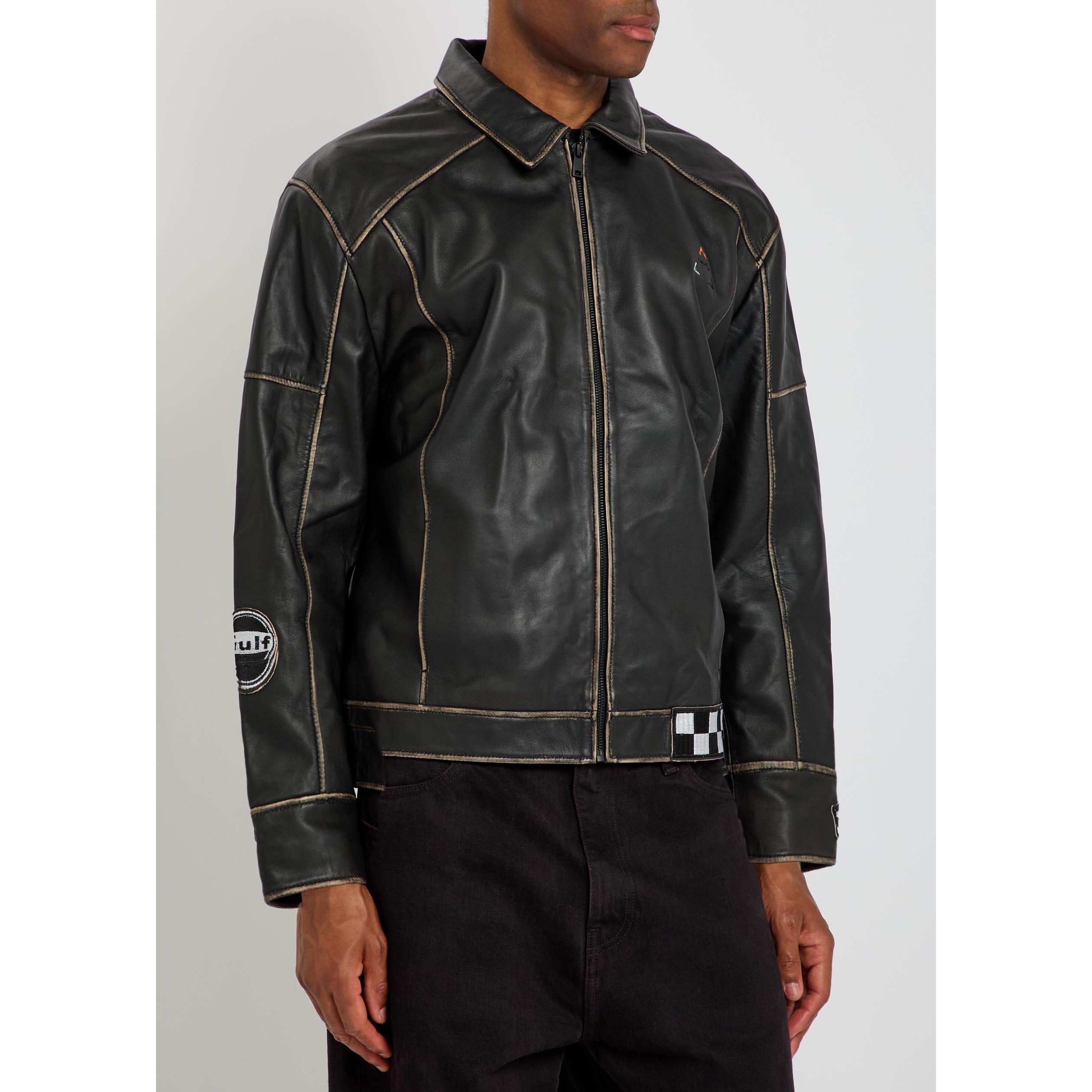 BLACK - AN Y2 - ANY1 TRACK LEATHER JKT - 2