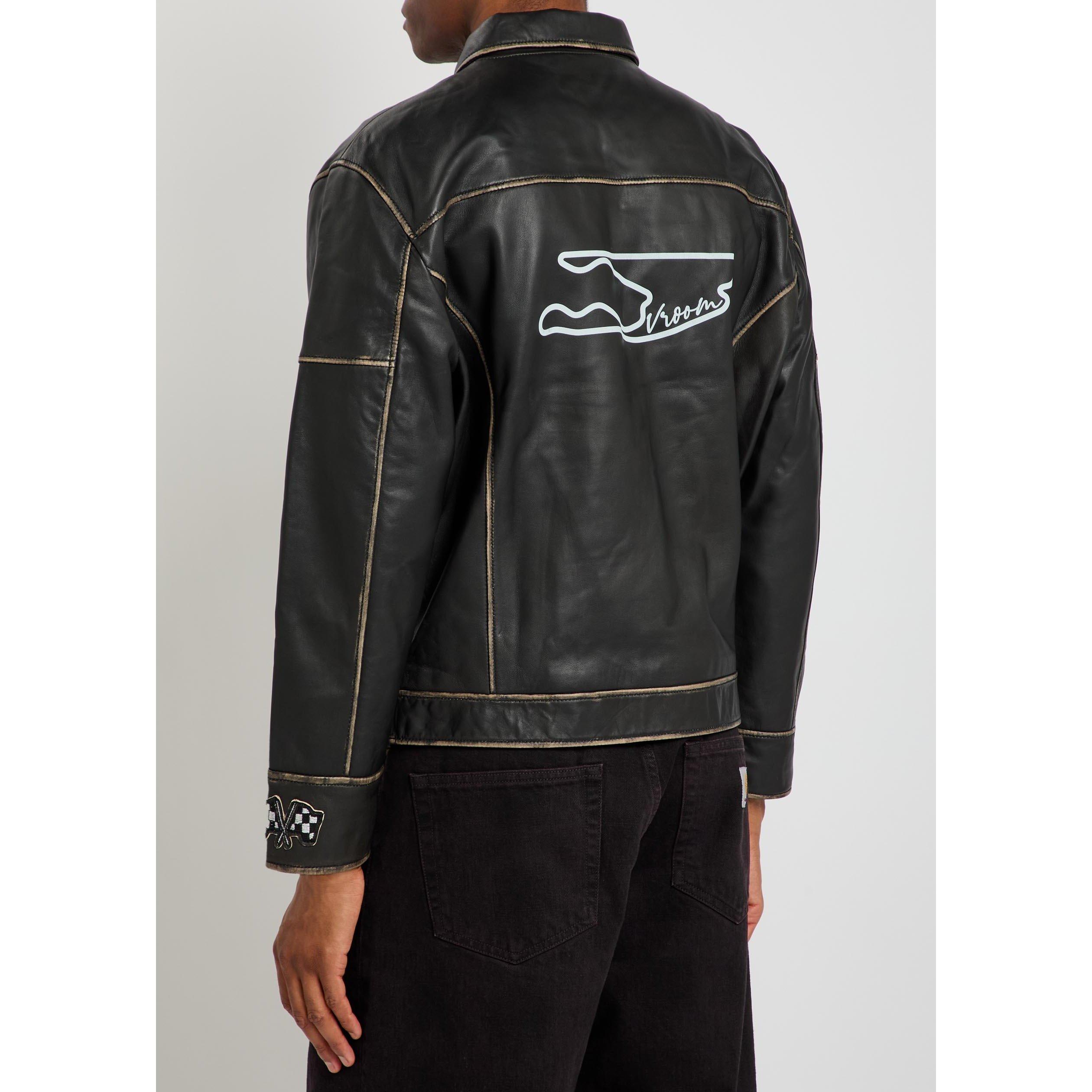 BLACK - AN Y2 - ANY1 TRACK LEATHER JKT - 3