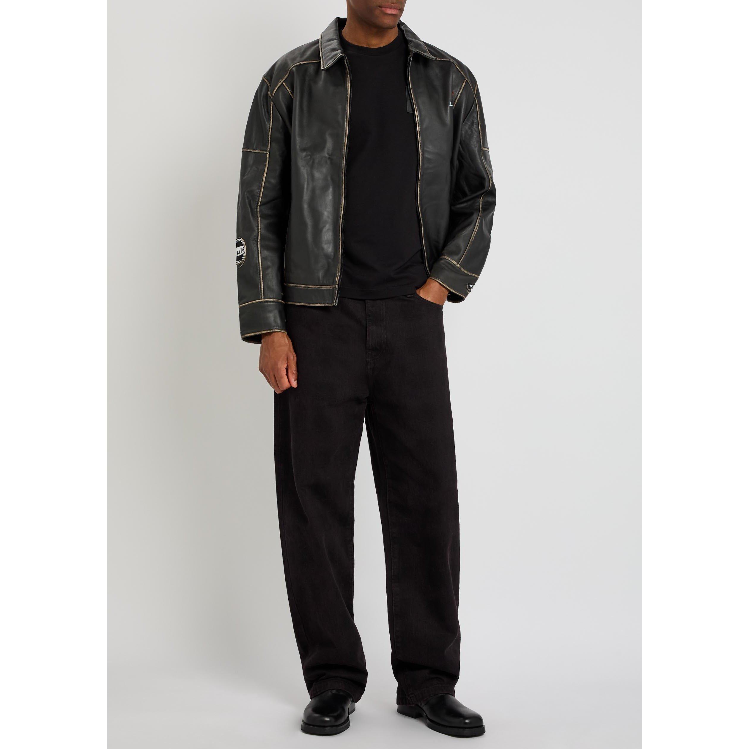 BLACK - AN Y2 - ANY1 TRACK LEATHER JKT - 5